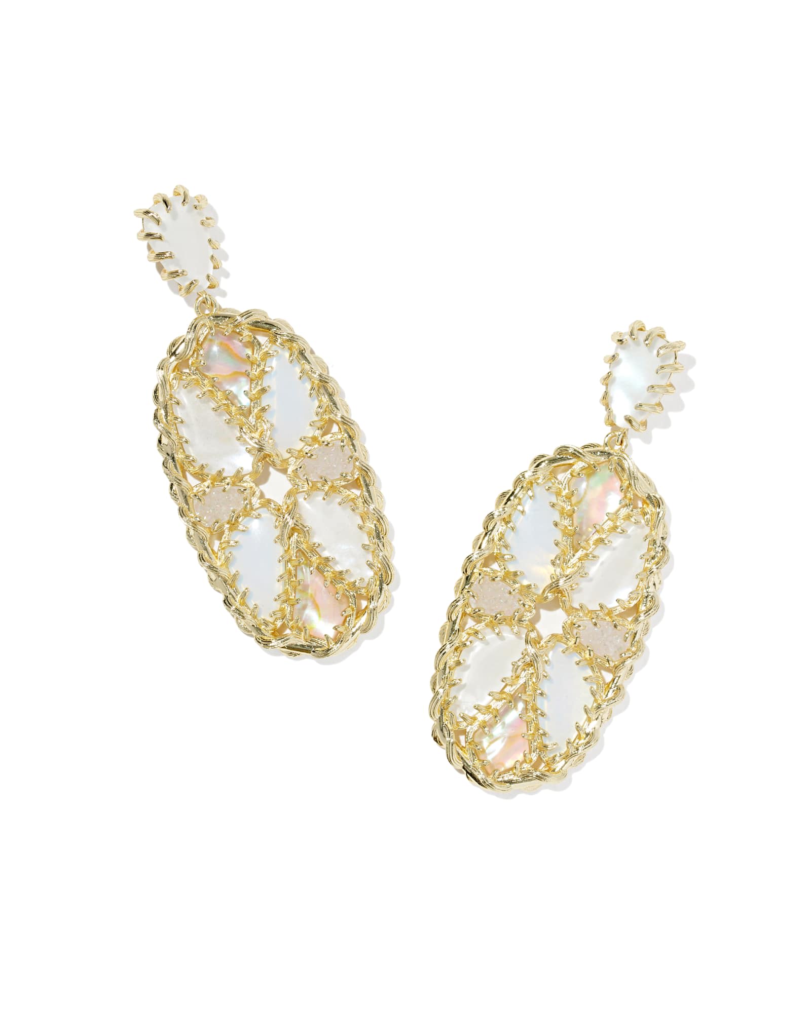 Dolly Parton x Kendra Scott Patchwork Gold Statement Earrings | Mix