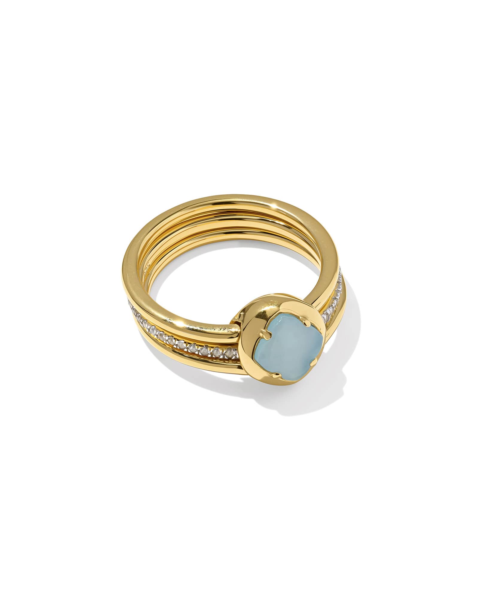 Kendra Scott Kailyn 18k Gold Vermeil Band Ring | Topaz | Size 8