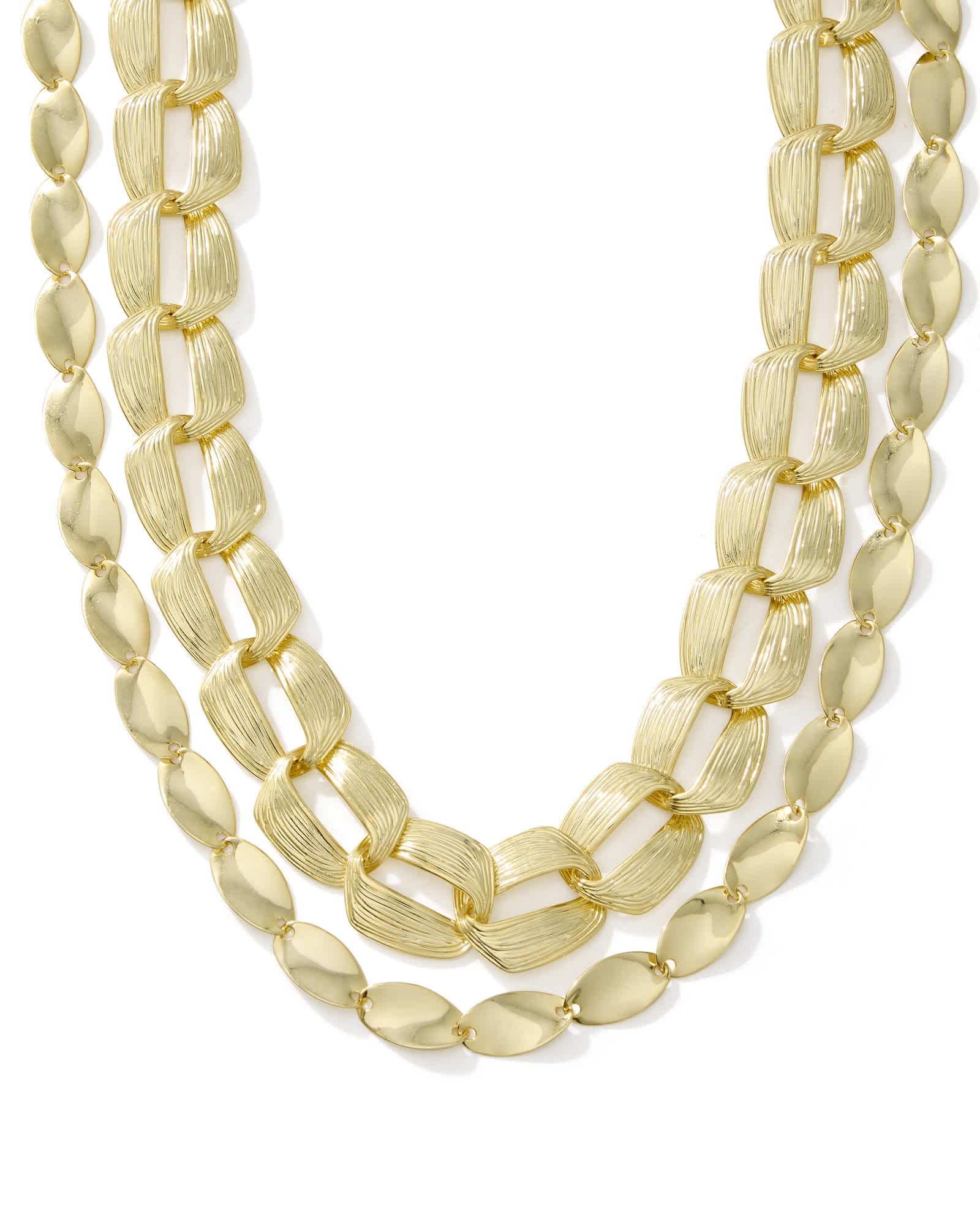 Kendra Scott Kira Gold Chain Multi Strand Necklace | Metal