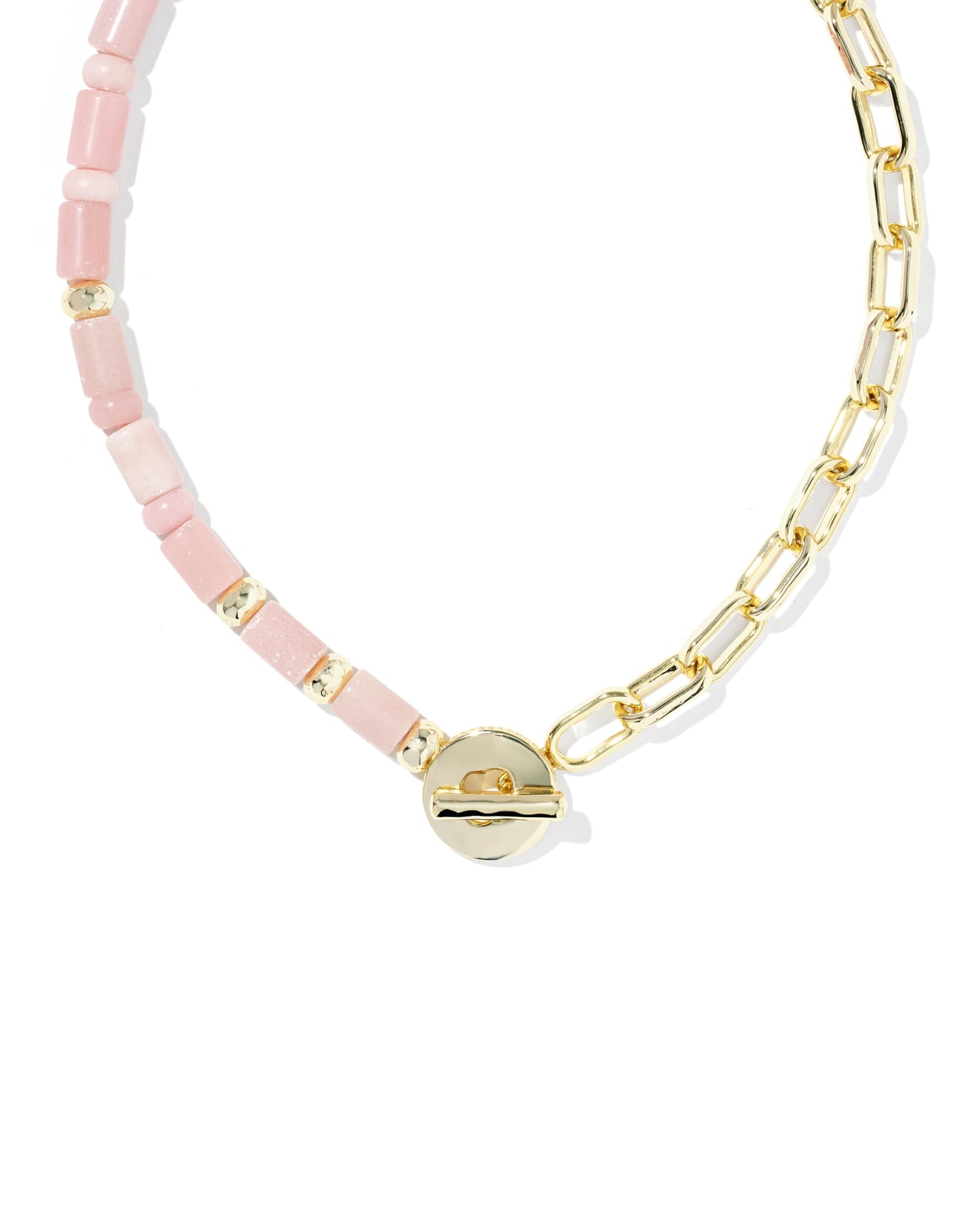 Kendra Scott Lindsey Gold Beaded Half Chain Necklace | Quartzite