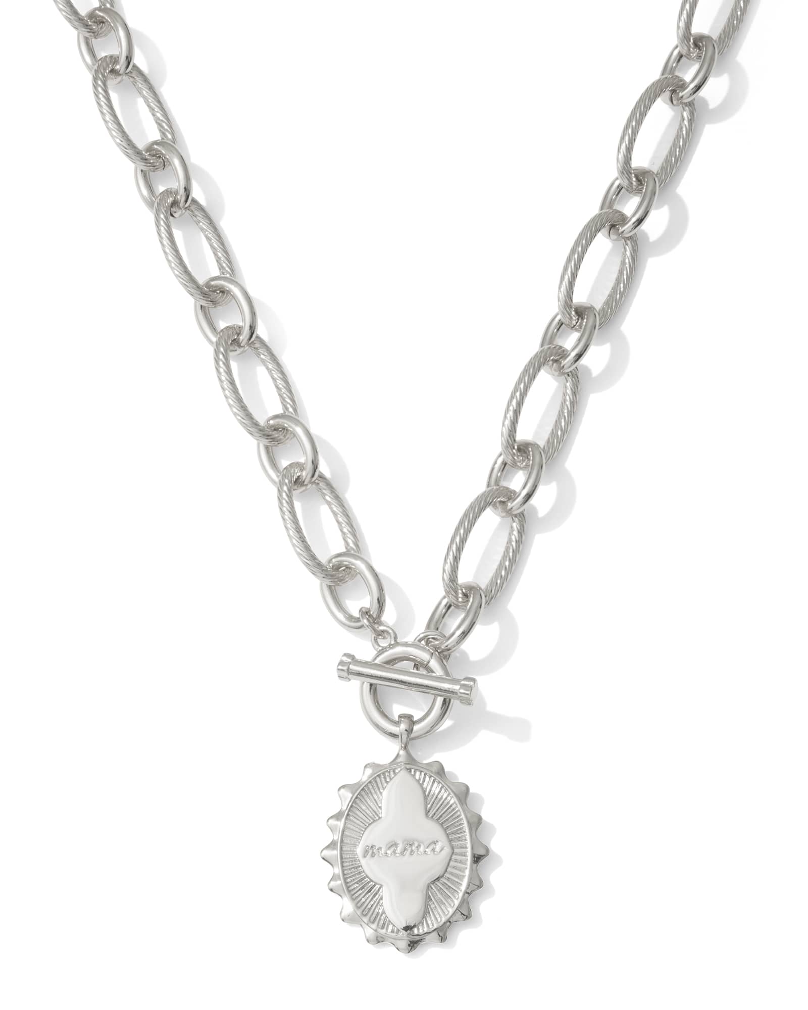 Kendra Scott Mama Silver Link and Chain Necklace | Metal
