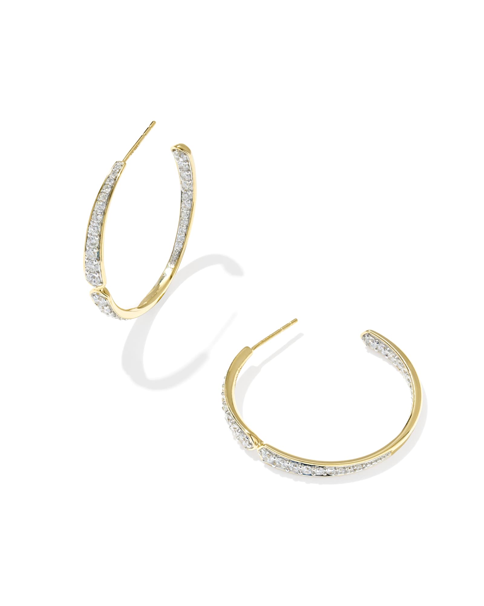 Kendra Scott 1.41 ct Lab Grown Diamond Adia 14k Yellow Gold Hoop Earrings | Lab Diamond