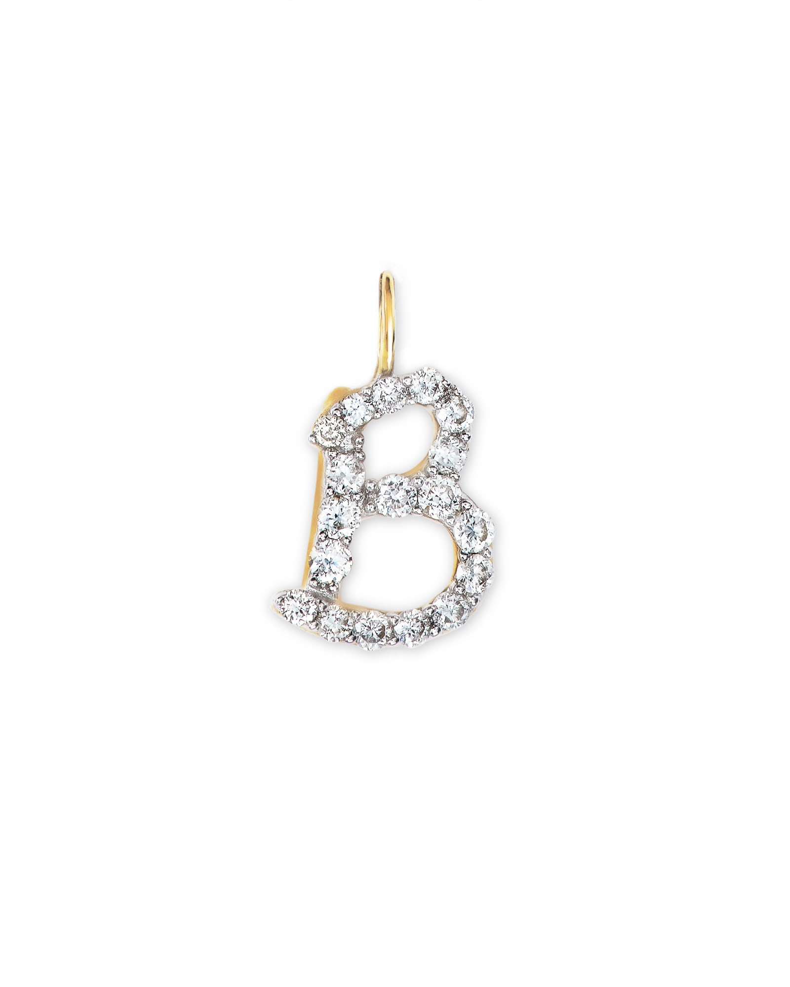 Kendra Scott 14k Yellow Gold Letter B Charm in | White Diamond