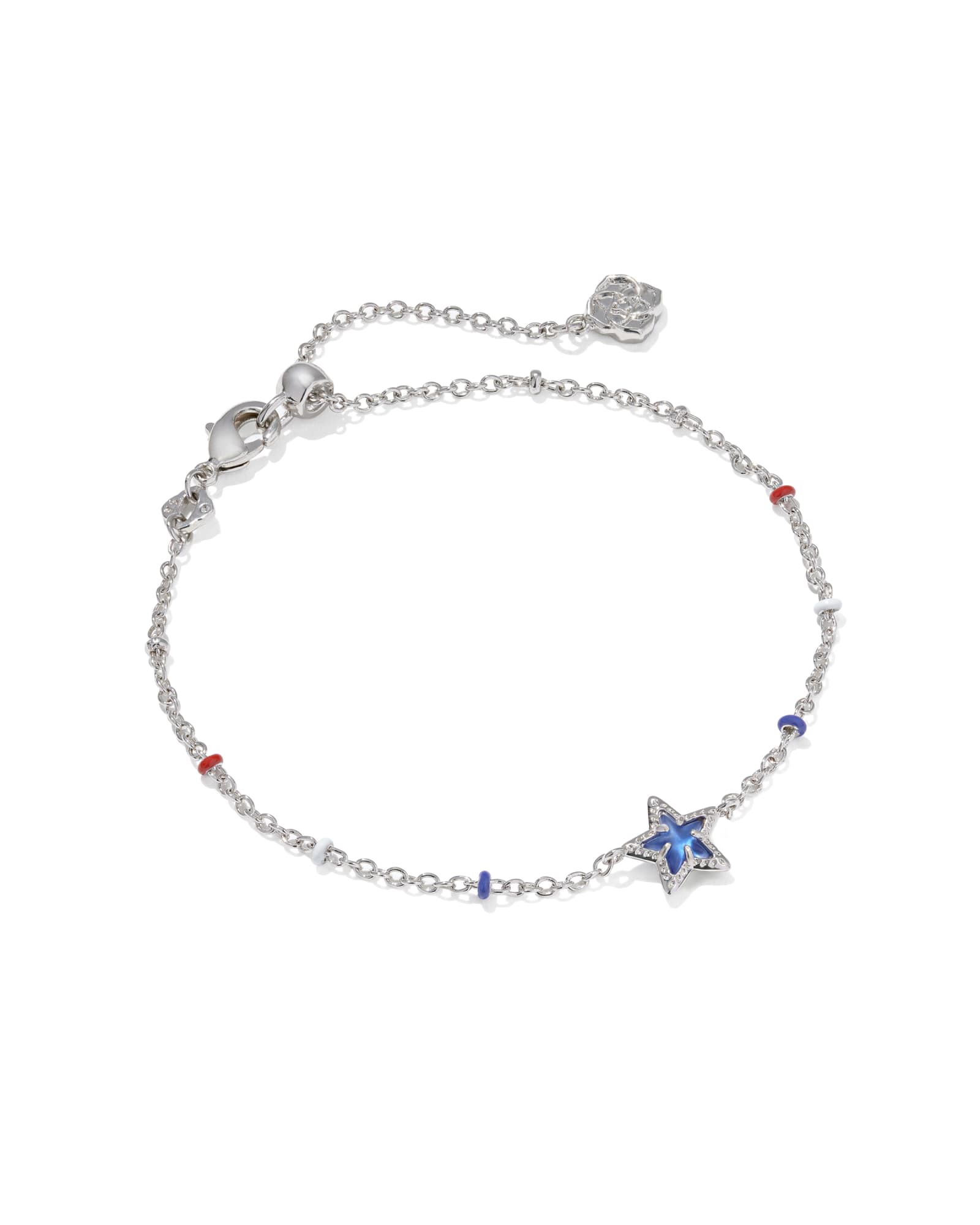 Kendra Scott Mini Cassidy Silver Delicate Chain Bracelet | Illusion/Metal Rhodium