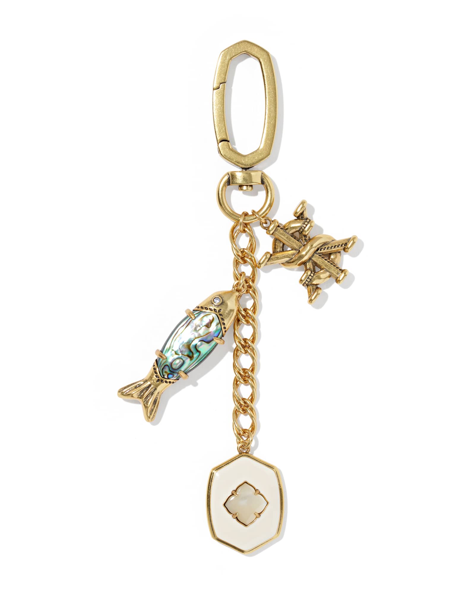 Kendra Scott Parker Vintage Gold Bag Charm | Abalone