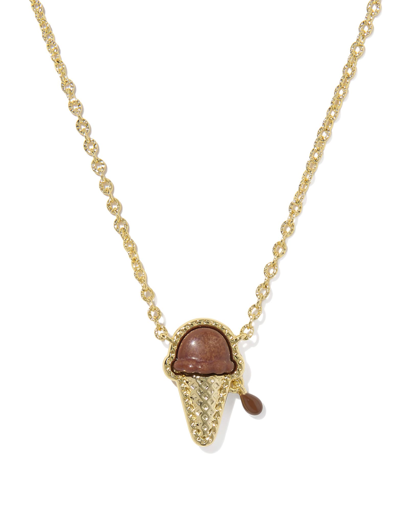 Kendra Scott Ice Cream Gold Short Pendant Necklace | Magnesite/Metal
