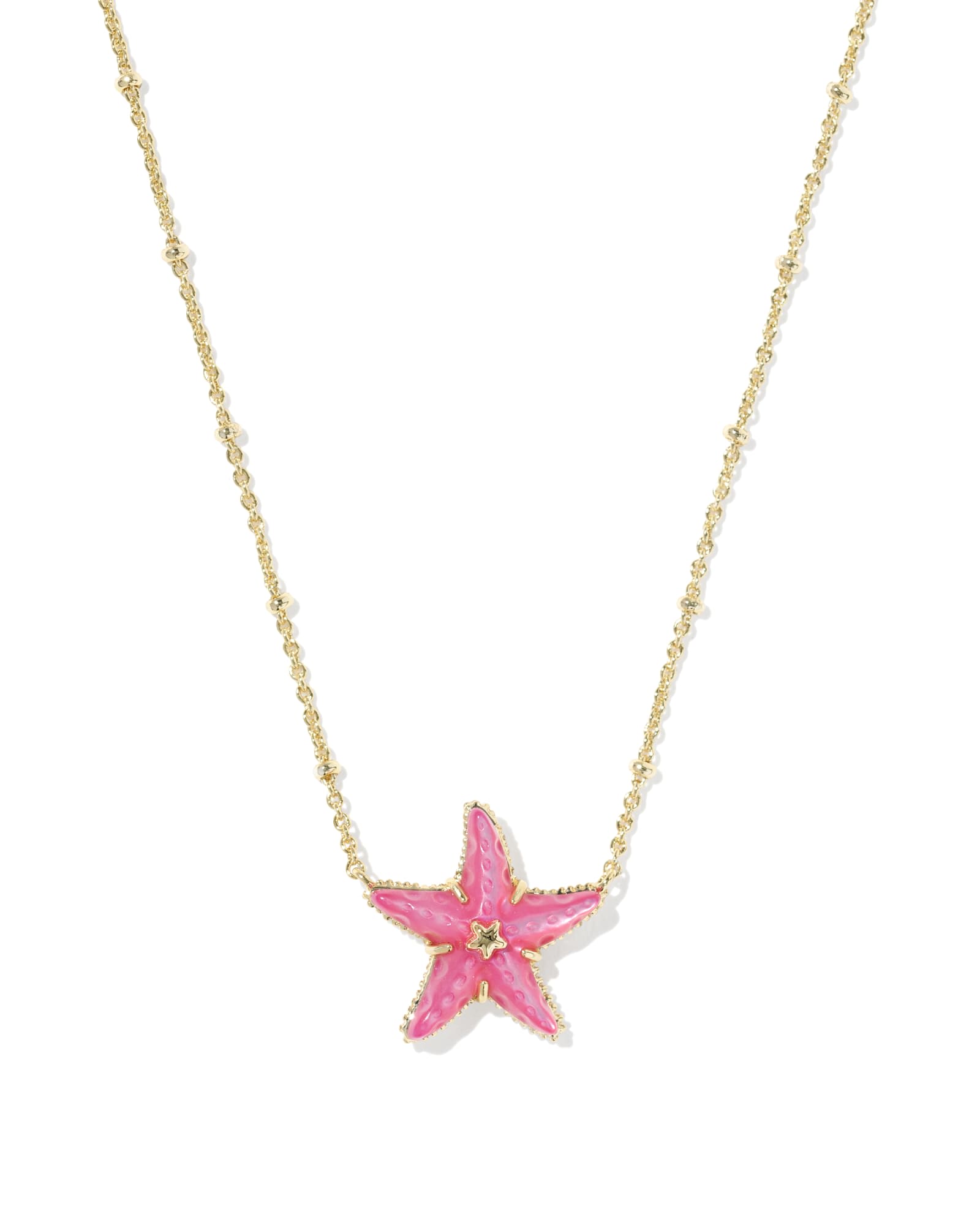 Kendra Scott Parker Starfish Gold Short Pendant Necklace | Mother Of Pearl