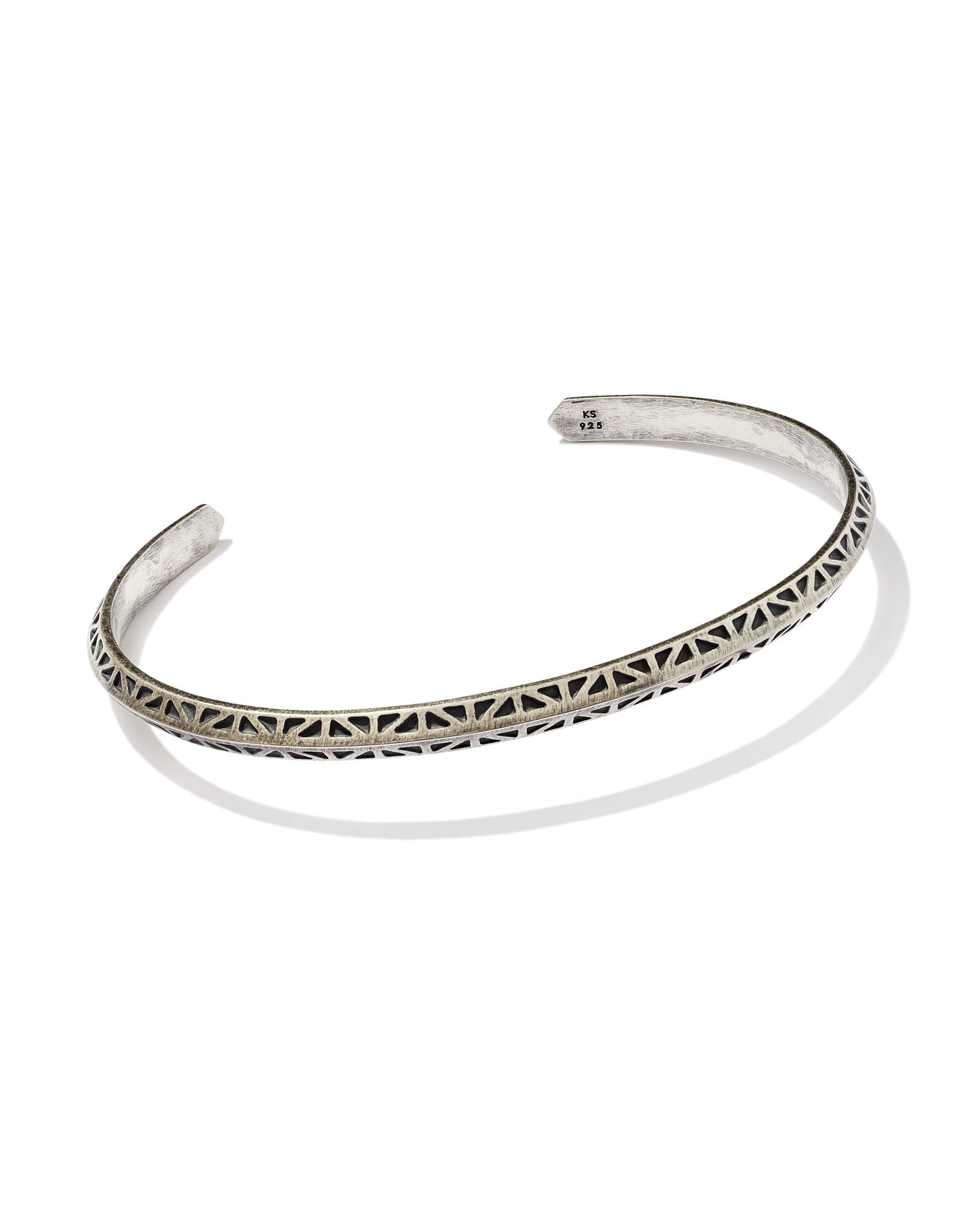 Kendra Scott Hicks Thin Cuff Bracelet in Oxidized Sterling Silver | Metal