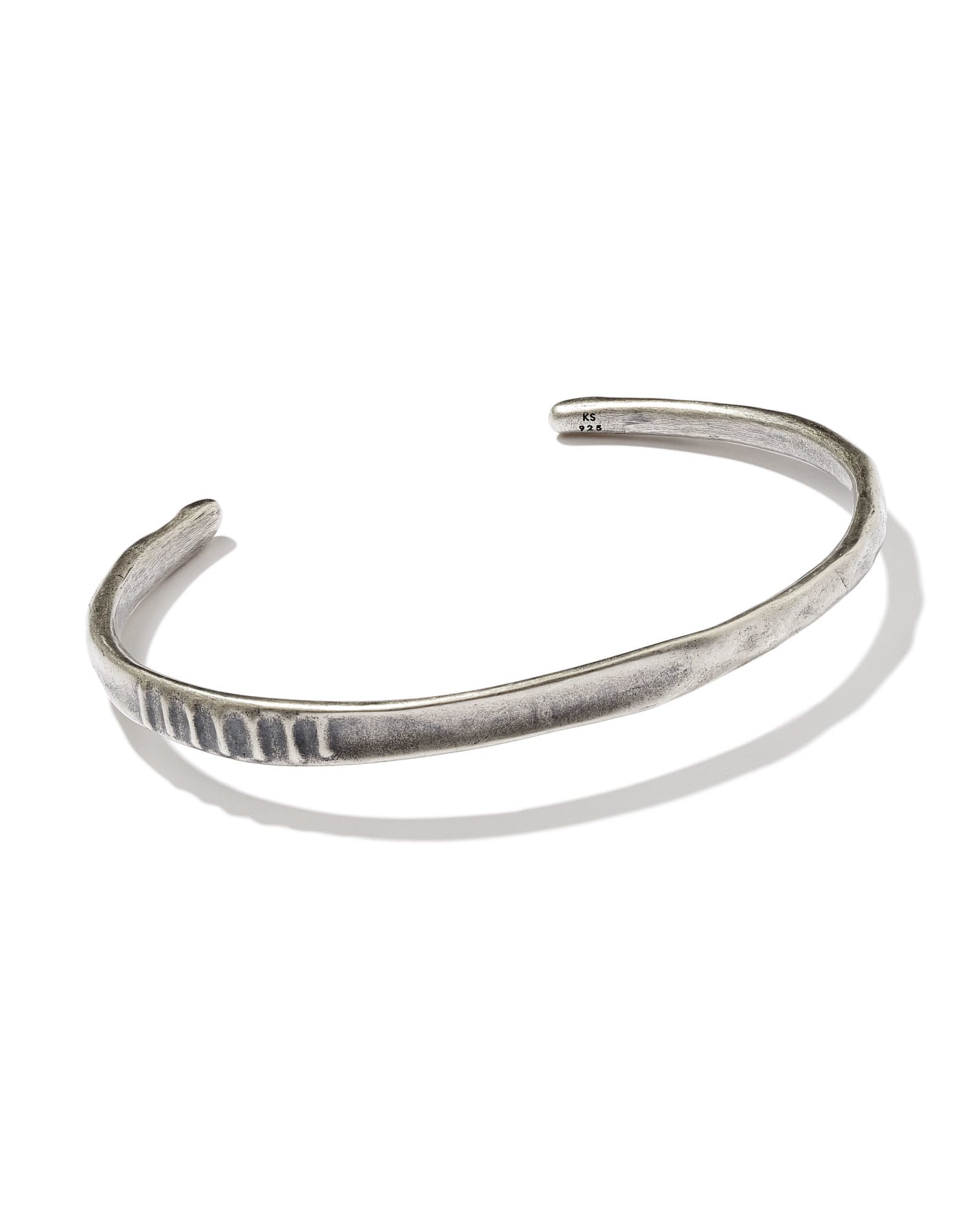 Kendra Scott Mason Thin Cuff Bracelet in Oxidized Sterling Silver | Metal