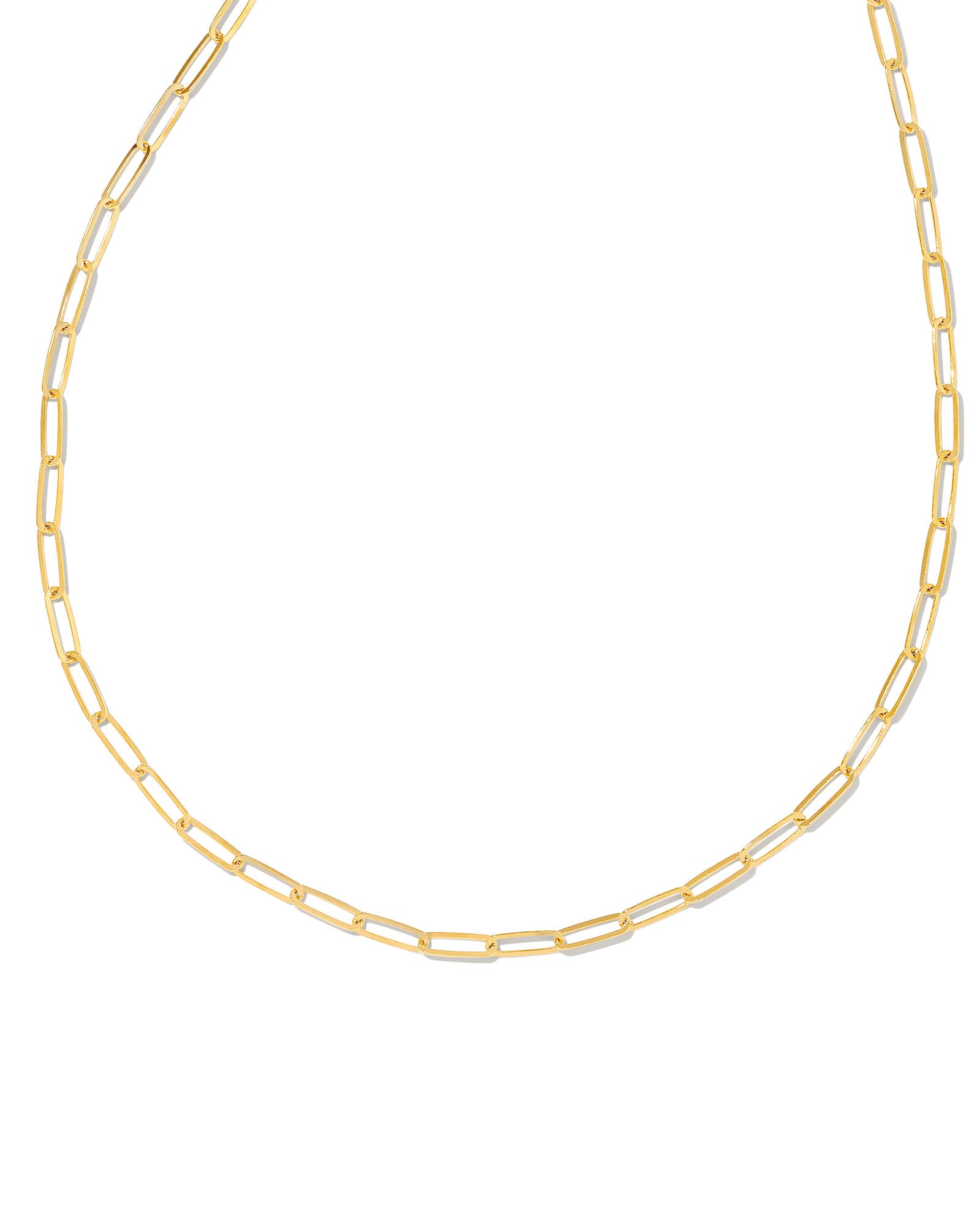 Small Paperclip Chain Necklace in 18k Gold Vermeil