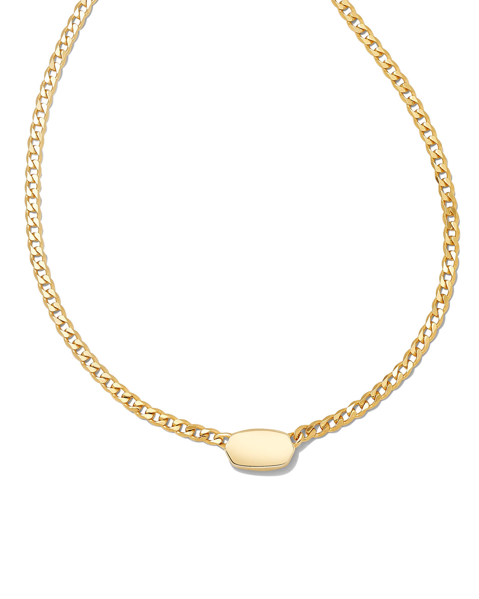 Kendra Scott Fern Metal Curb Chain Necklace in 18k Gold Vermeil | 18K Yellow Gold Vermeil/Metal