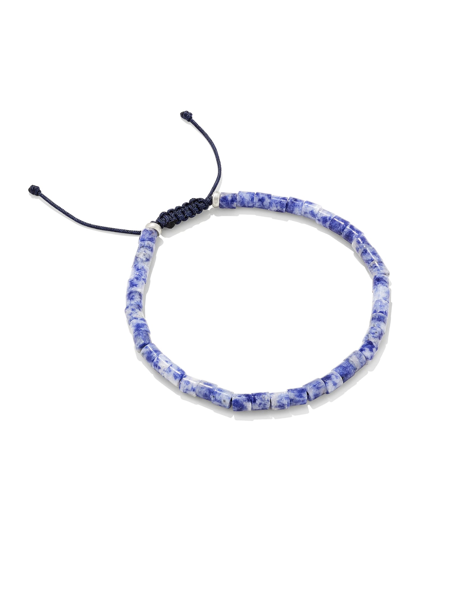 Kendra Scott Grey Oxidized Sterling Silver Beaded Bracelet in | Sodalite