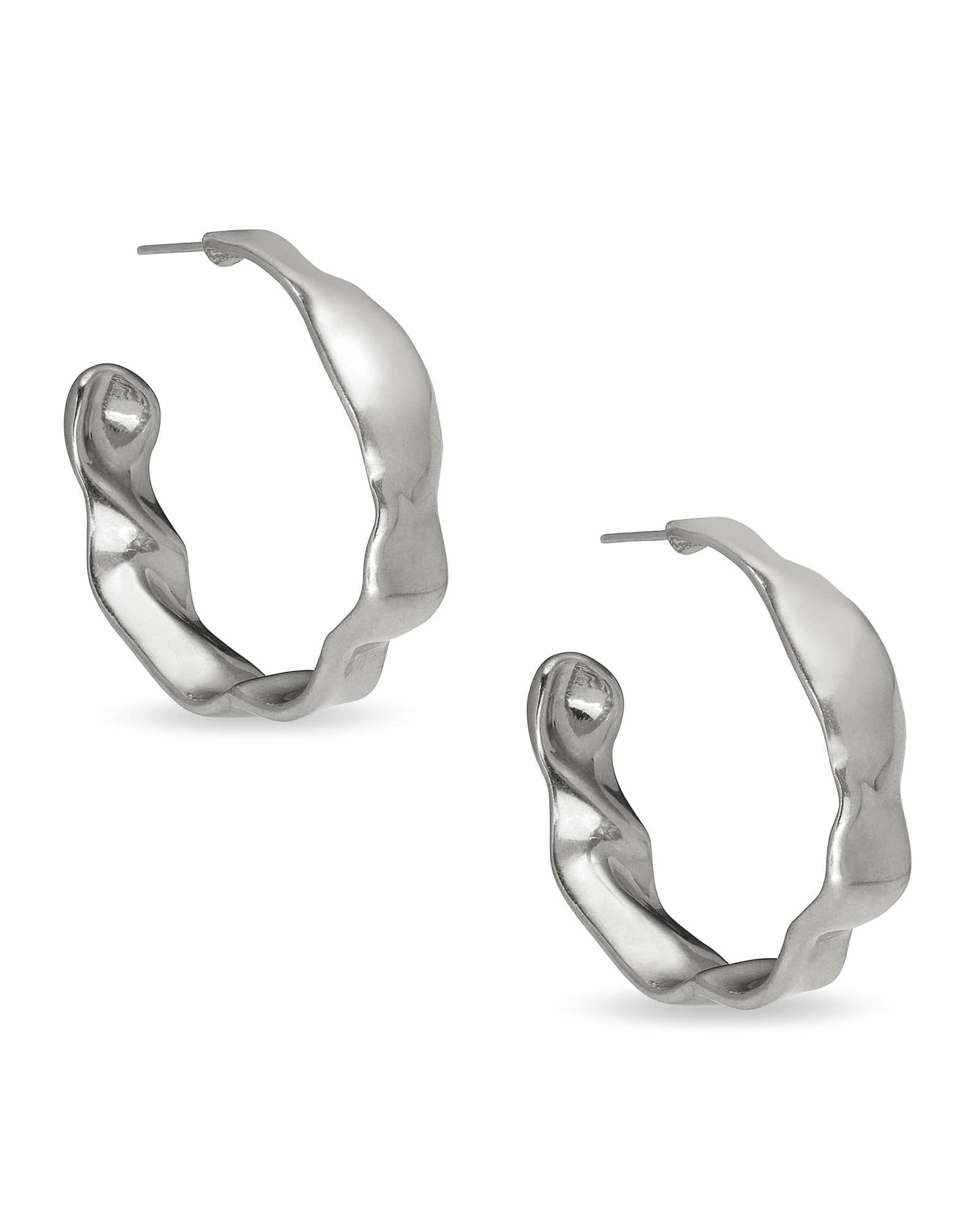 Kendra Scott Holland Vintage Silver Hoop Earrings | Metal