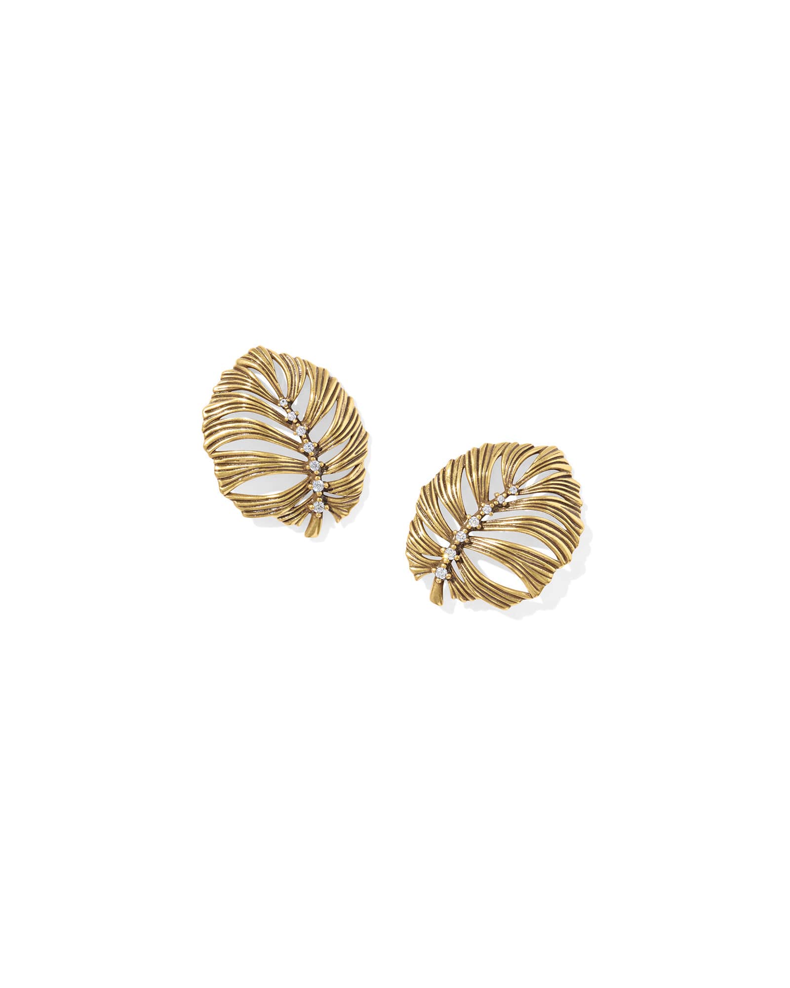 Kendra-Scott-Kayla-Statement-Eearrings-Vintage-Gold-White-CZ-02