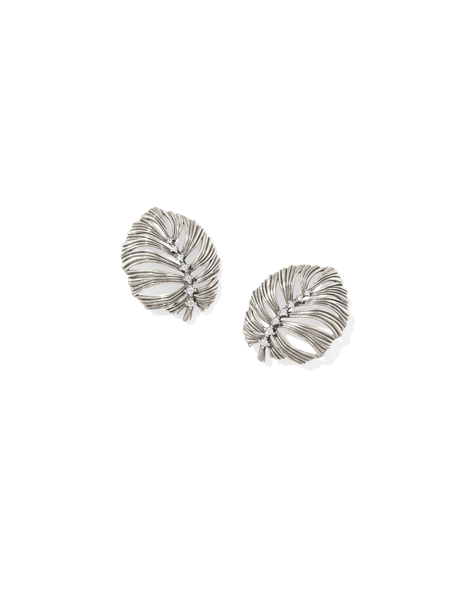 Kendra-Scott-Kayla-Statement-Eearrings-Vintage-Silver-White-CZ-02