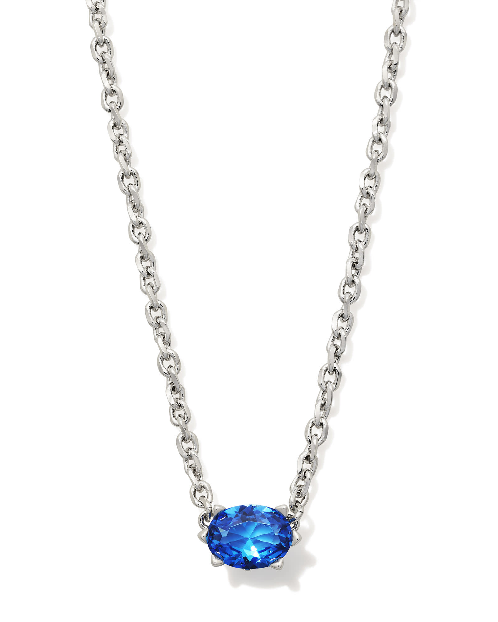 Kendra Scott Cailin Silver Pendant Necklace in Blue Violet Crystal | Nano Crystal/Metal Rhodium