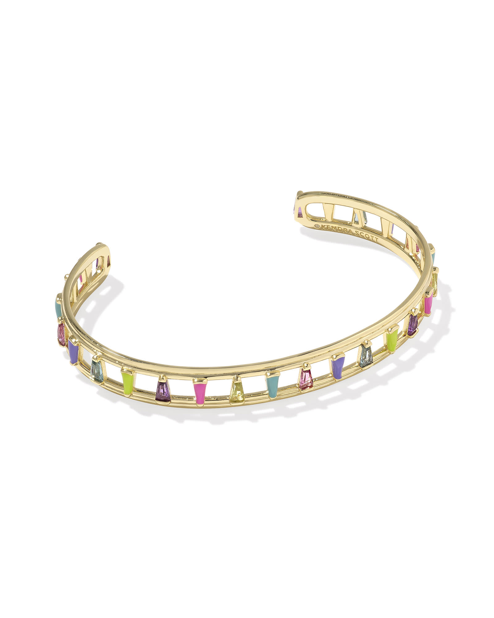 Kendra Scott Kelsey Gold Cuff Bracelet in Multi Mix | Mixed Stones