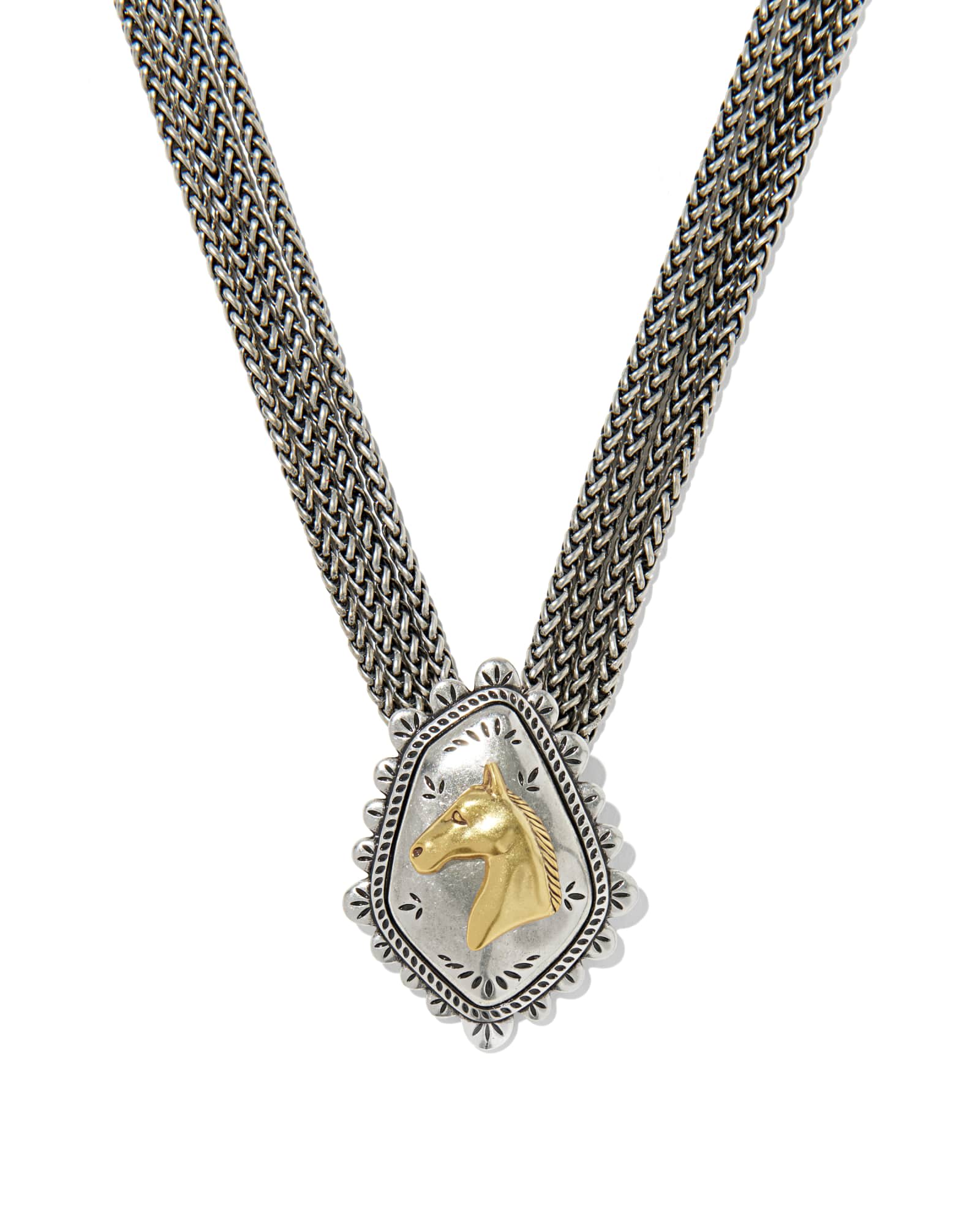 Kendra Scott Beau Mixed Concho Statement Necklace | Metal