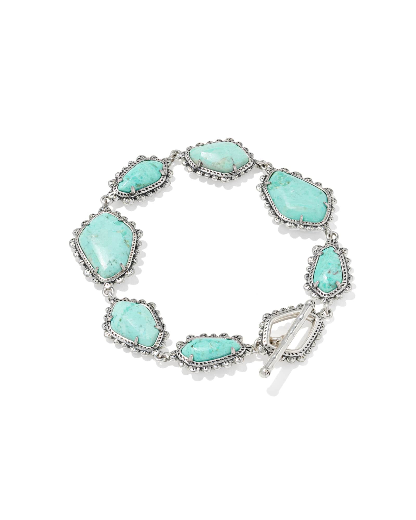 Kendra Scott Ellery Vintage Silver Statement Bracelet | Chrysocolla