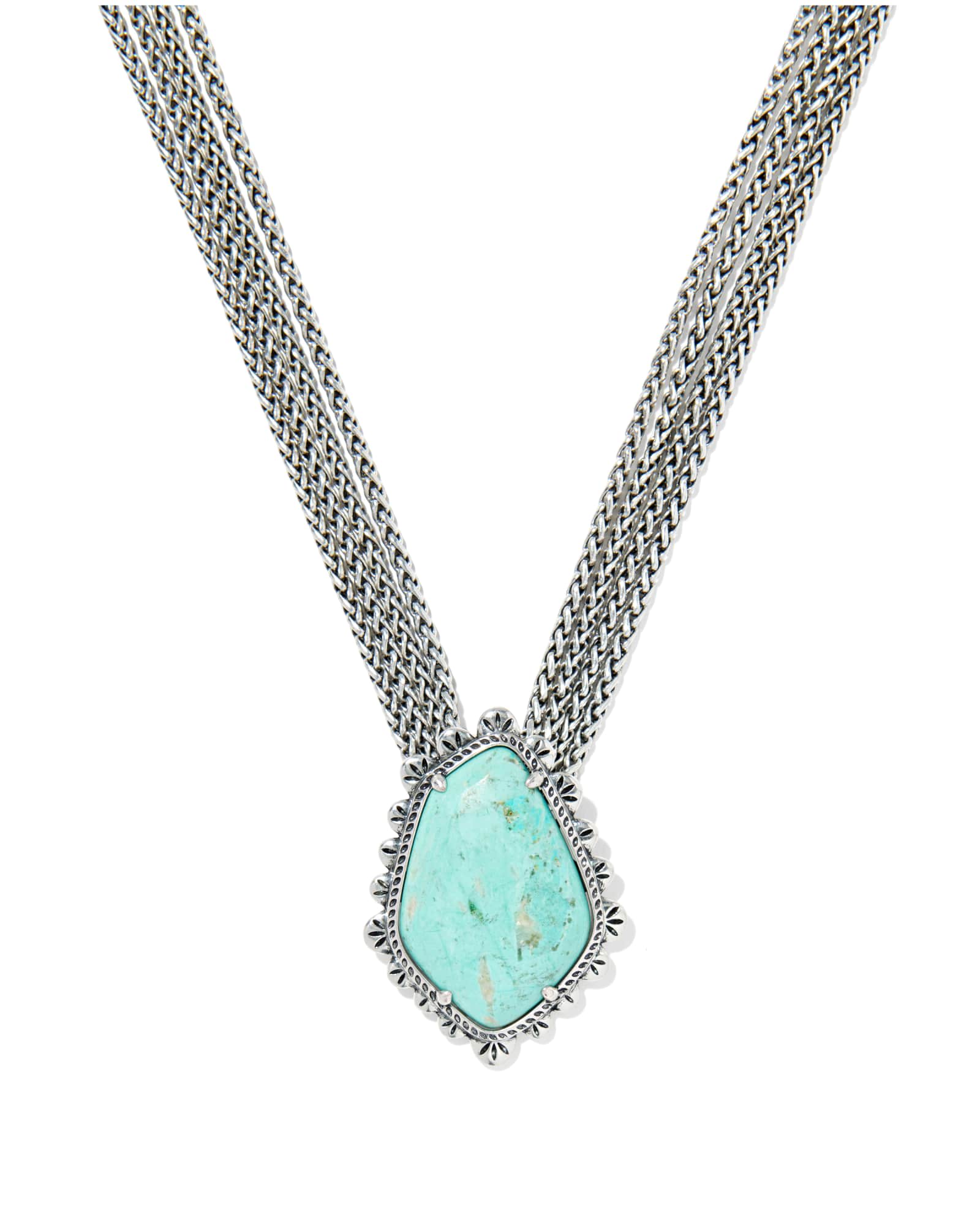 Kendra Scott Ellery Vintage Silver Statement Necklace | Chrysocolla