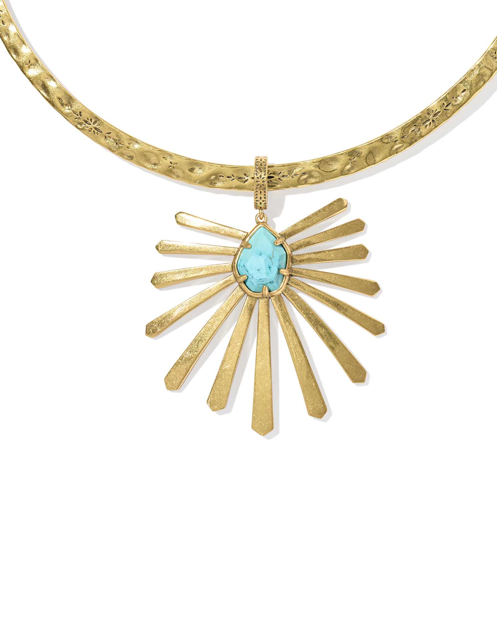 Yellow-Rose-Starla-Collar-Necklace-Vintage-Gold-Variegated-Turquoise-Magnesite-00