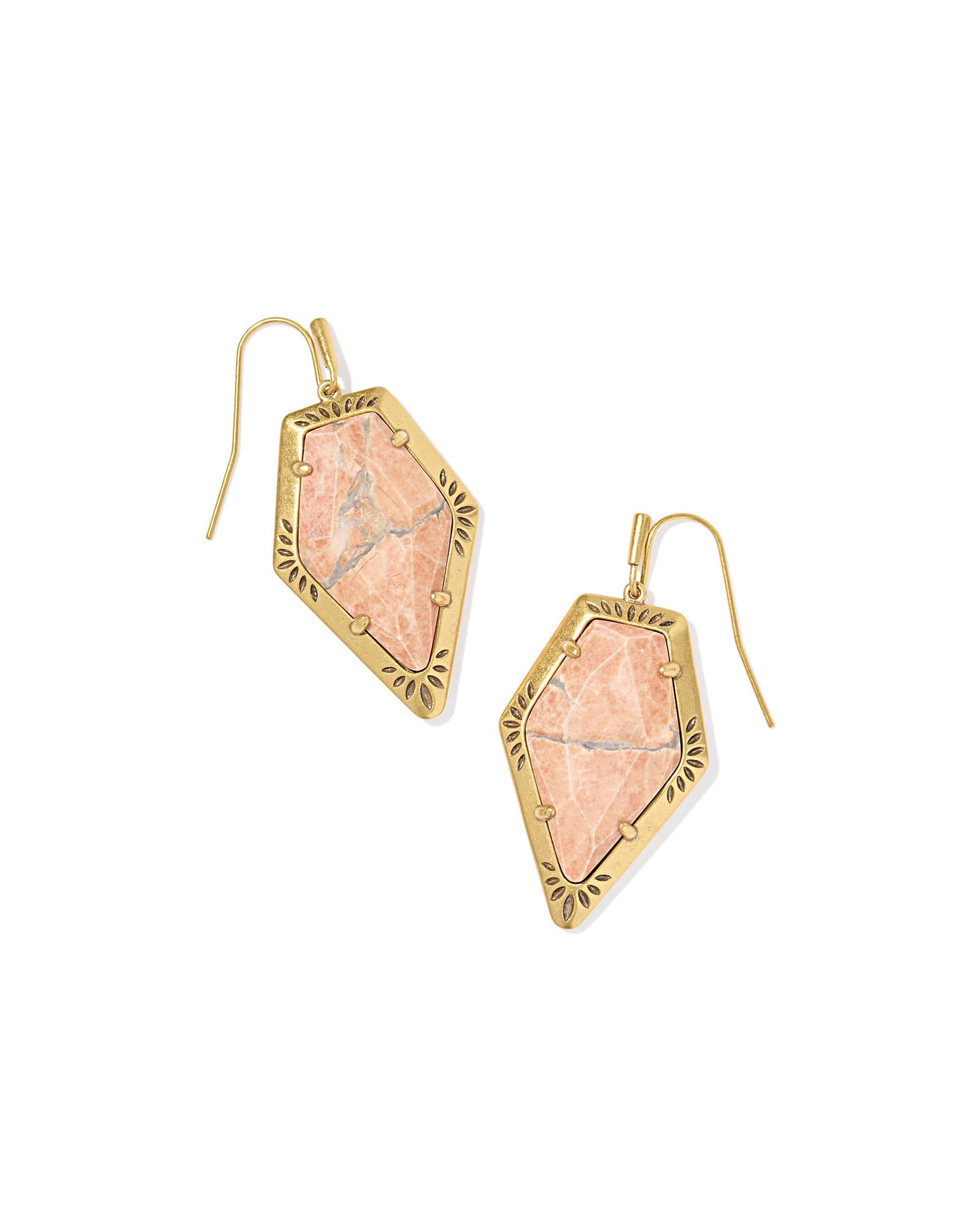 Yellow-Rose-Tessa-Etch-Frame-Drop-Earrings-Vintage-Gold-Variegated-Marmalade-Magnesite-00