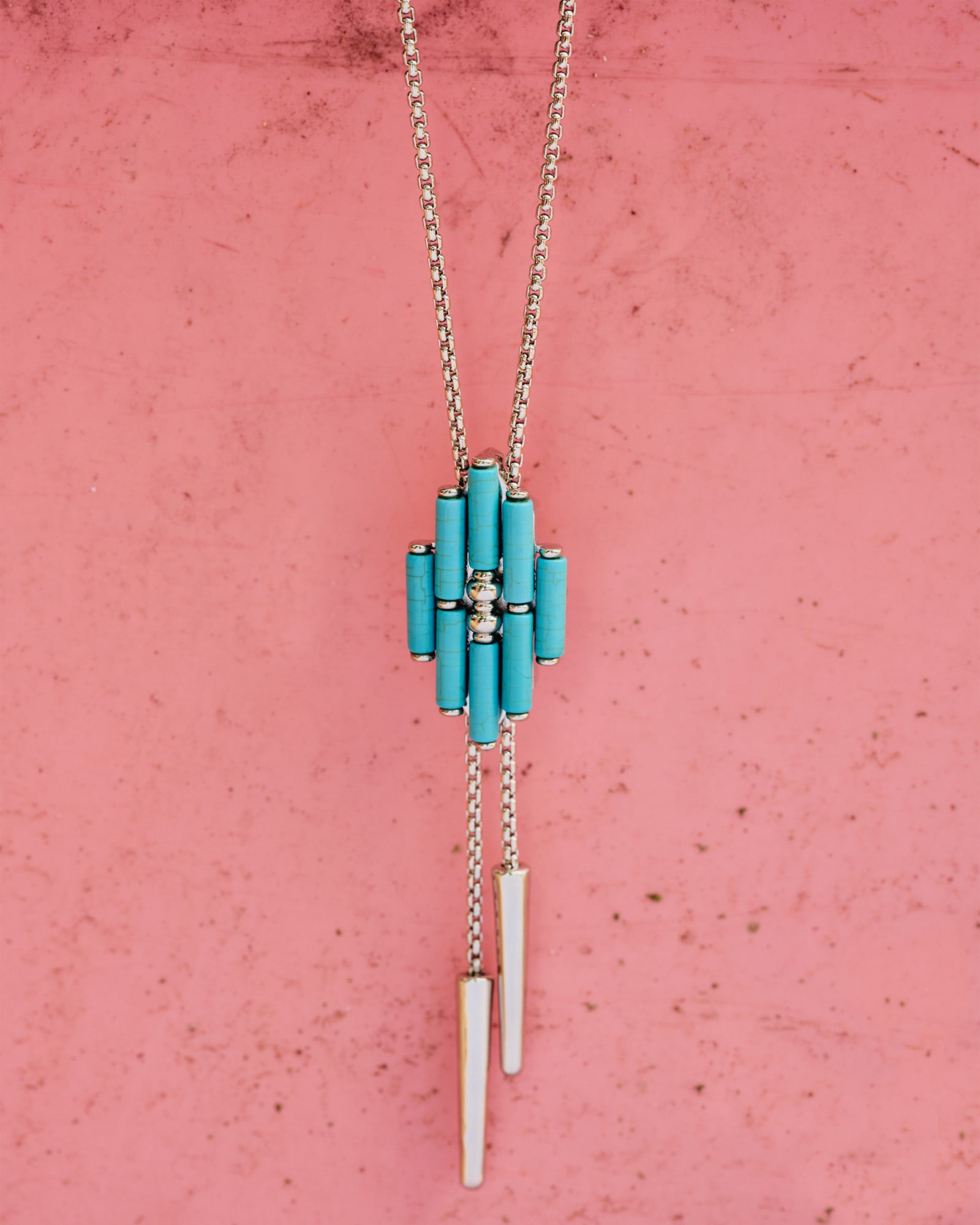 Yellow-Rose-Ember-Bolo-Necklace-Turquoise-Magnesite-Vintage-Silver-00