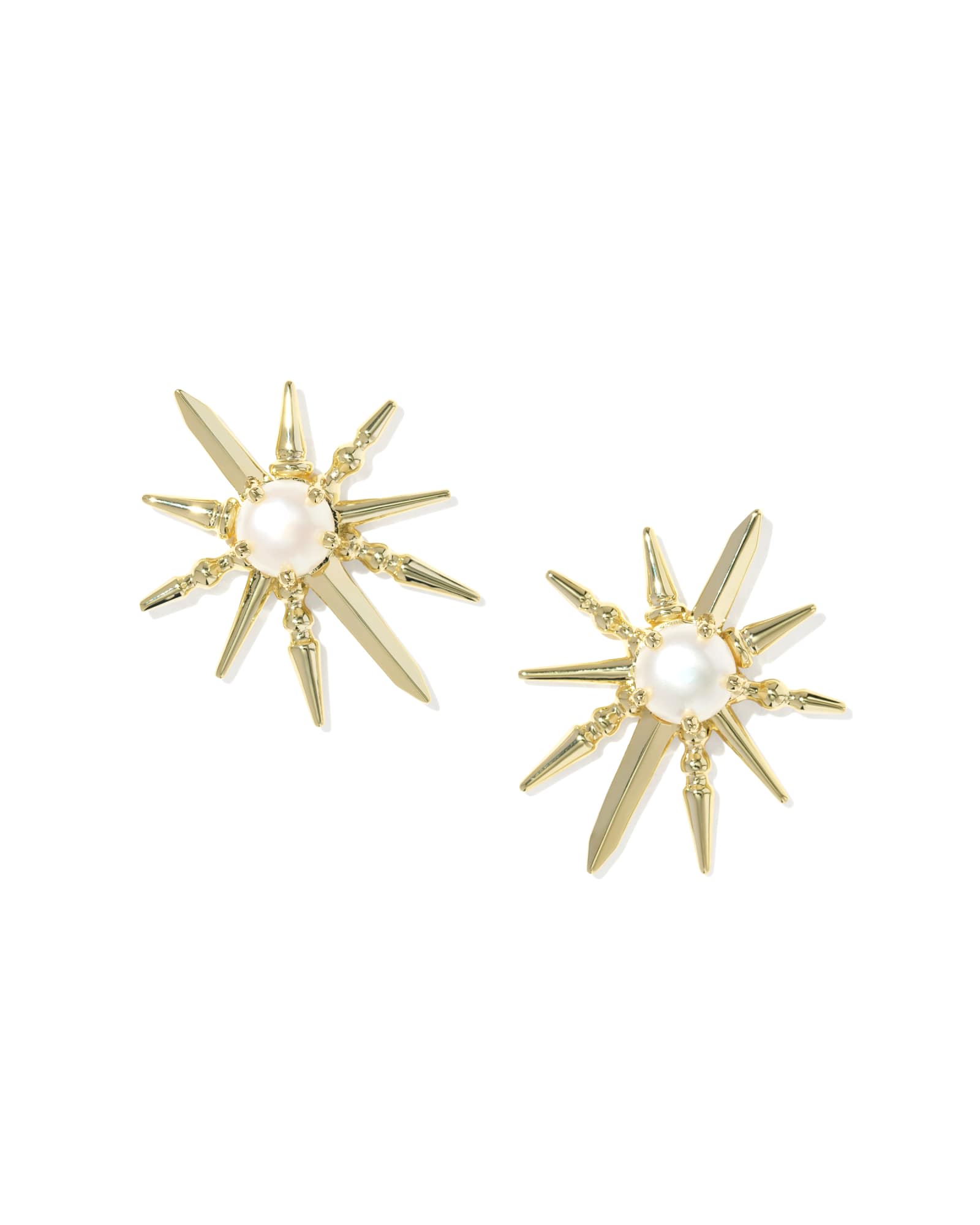 Kendra Scott Rogan Gold Stud Earrings | Baroque Pearl