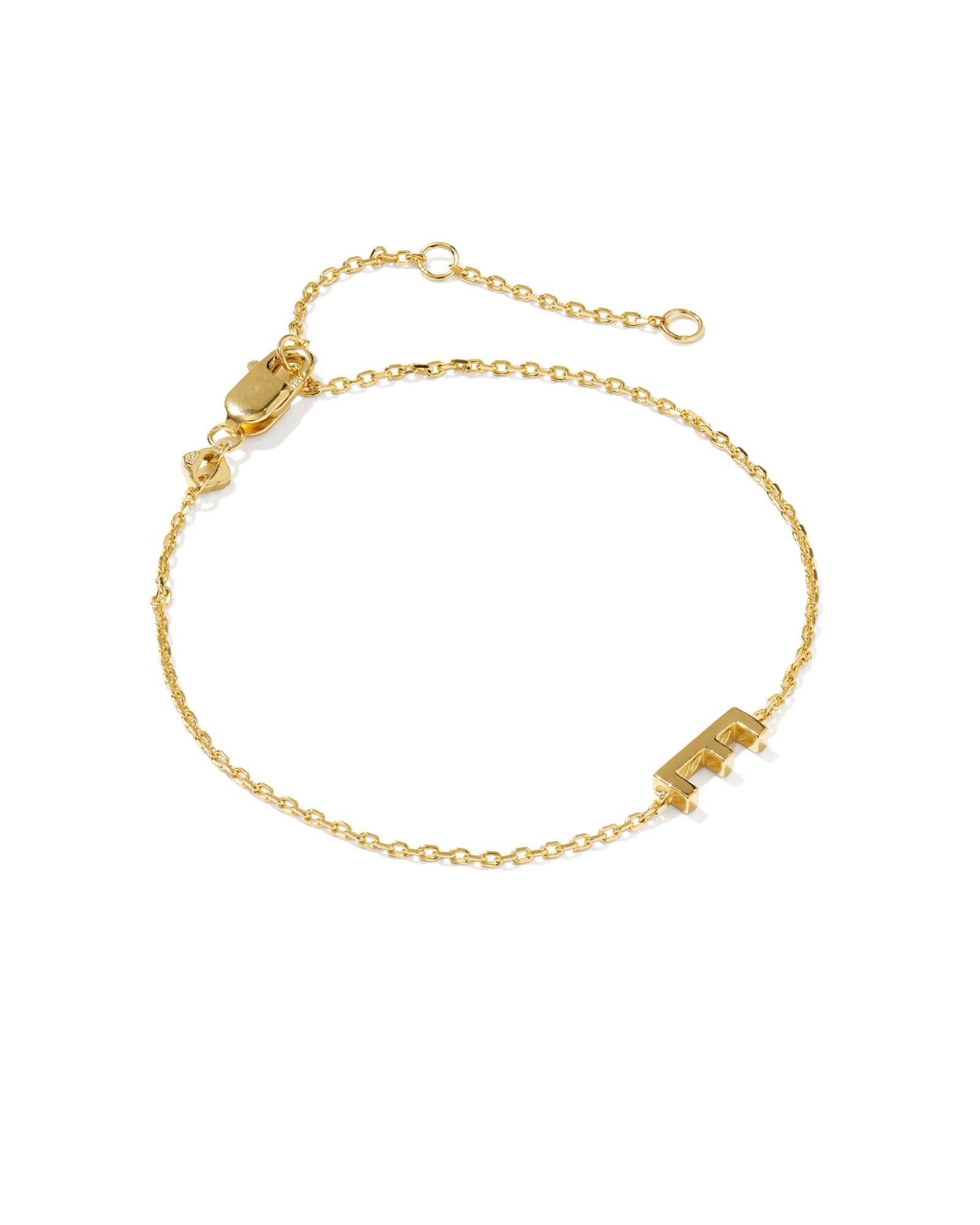 Kendra Scott Letter E 18k Gold Vermeil Initial Bracelet | Metal