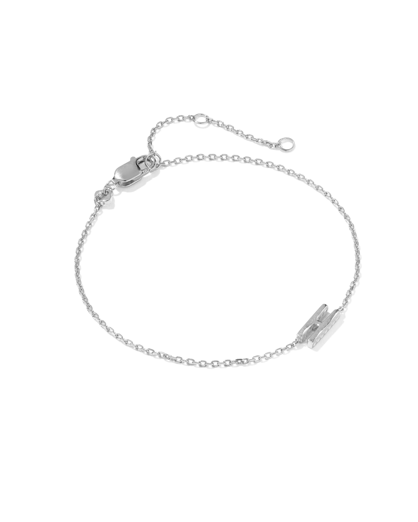 Kendra Scott Letter H Sterling Silver Initial Bracelet | Metal