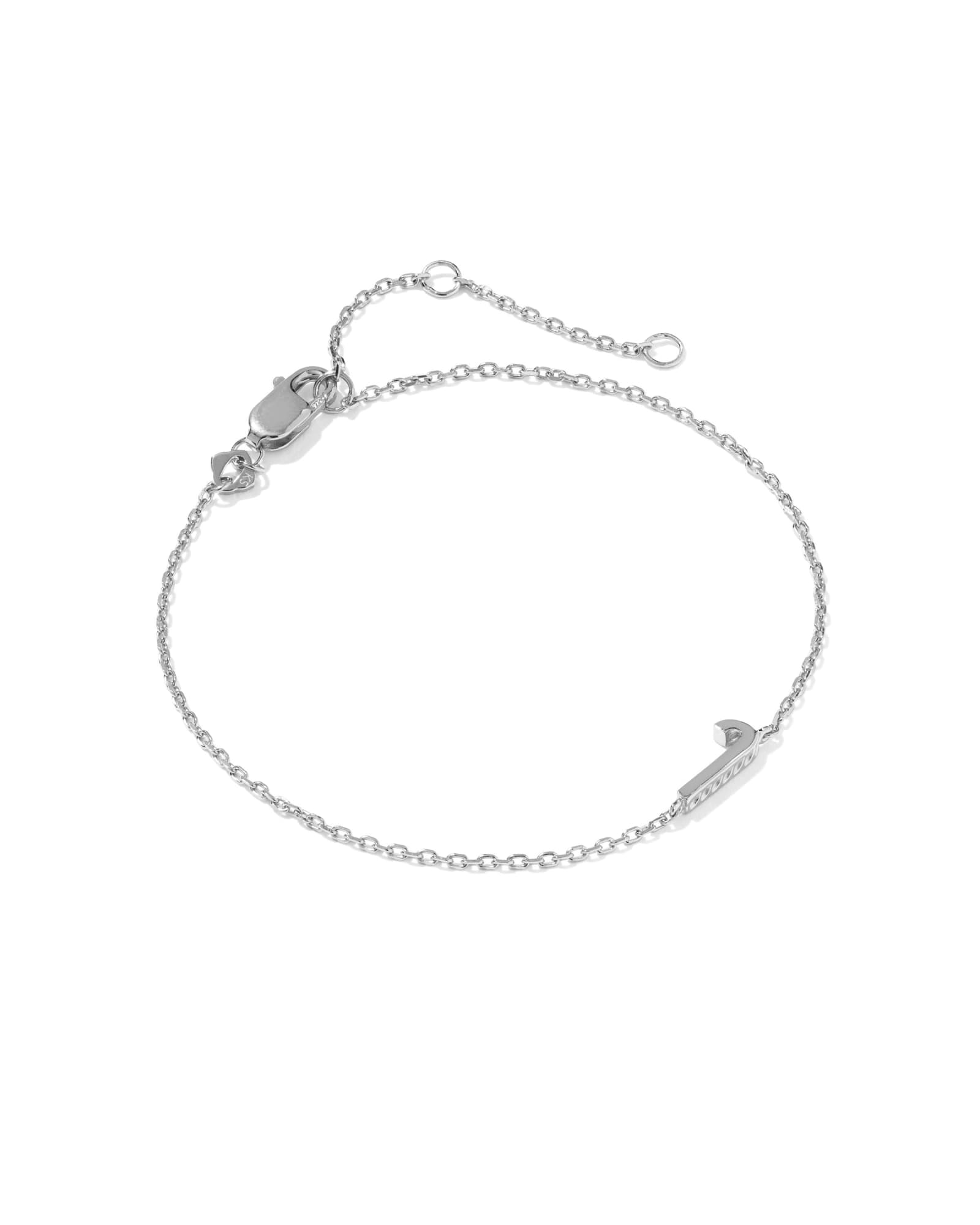 Kendra Scott Letter J Sterling Silver Initial Bracelet | Metal
