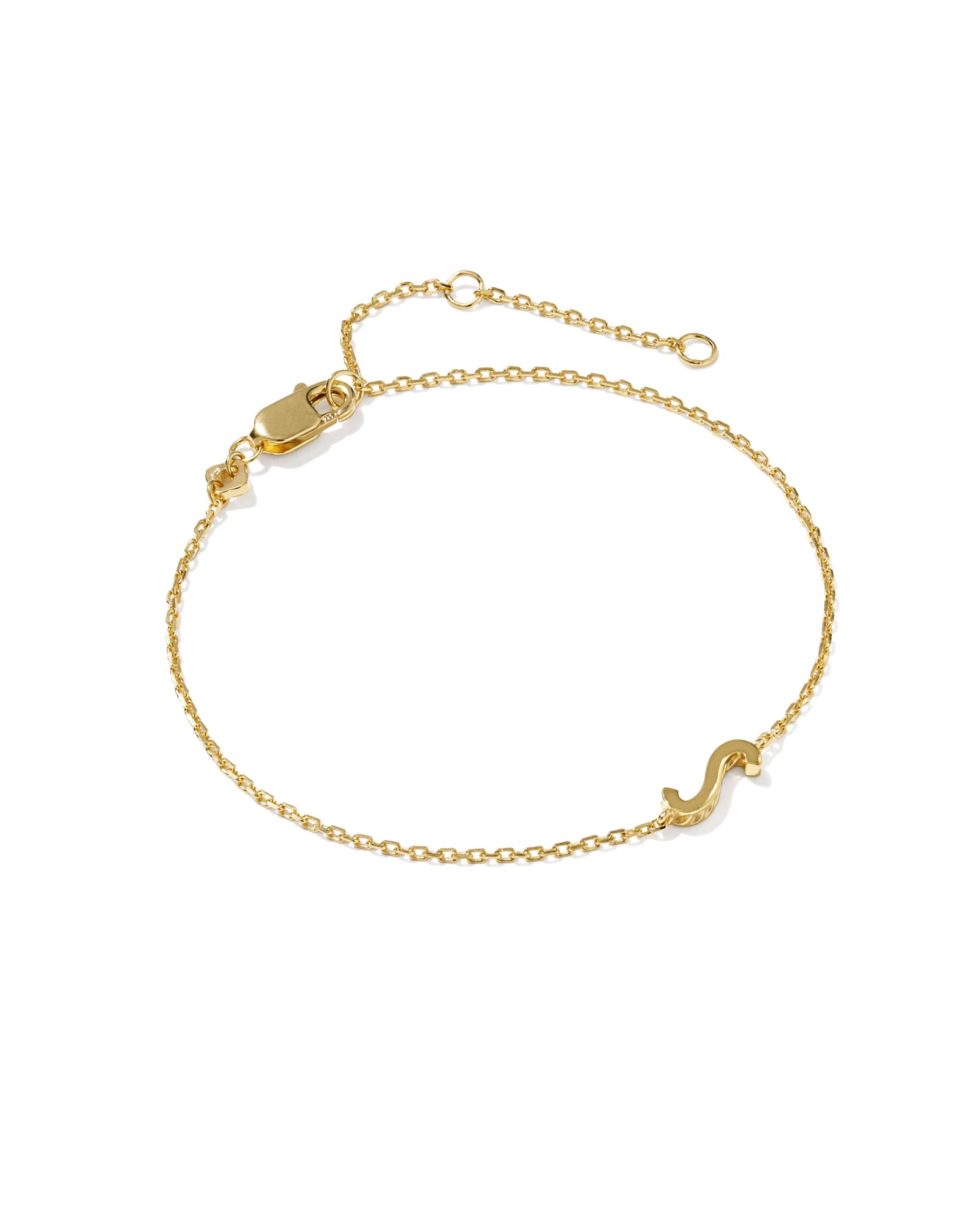 Kendra Scott Letter S 18k Gold Vermeil Initial Bracelet | Metal