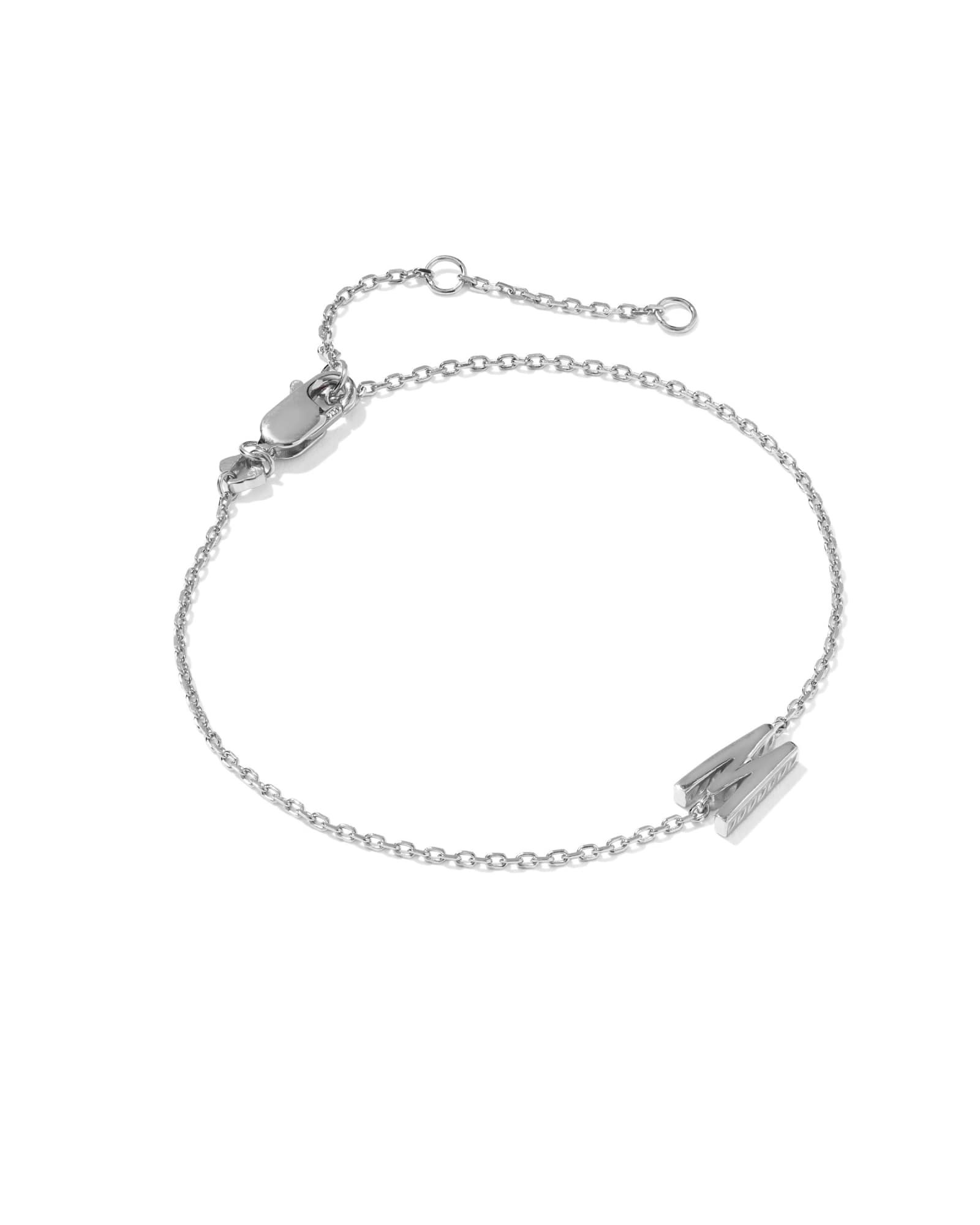 Kendra Scott Letter W Sterling Silver Initial Bracelet | Metal