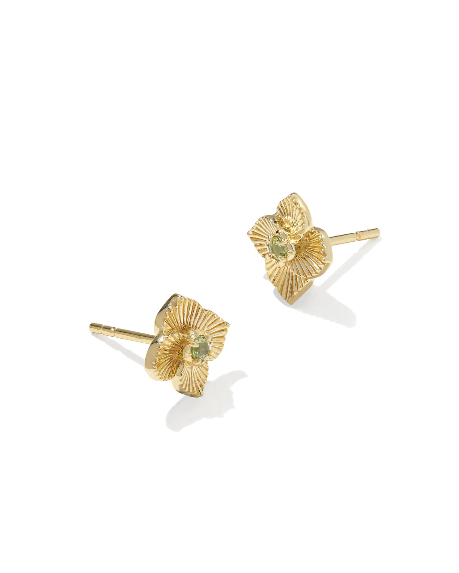Kendra Scott Dira Sunray 18k Gold Vermeil Stud Earrings | Peridot