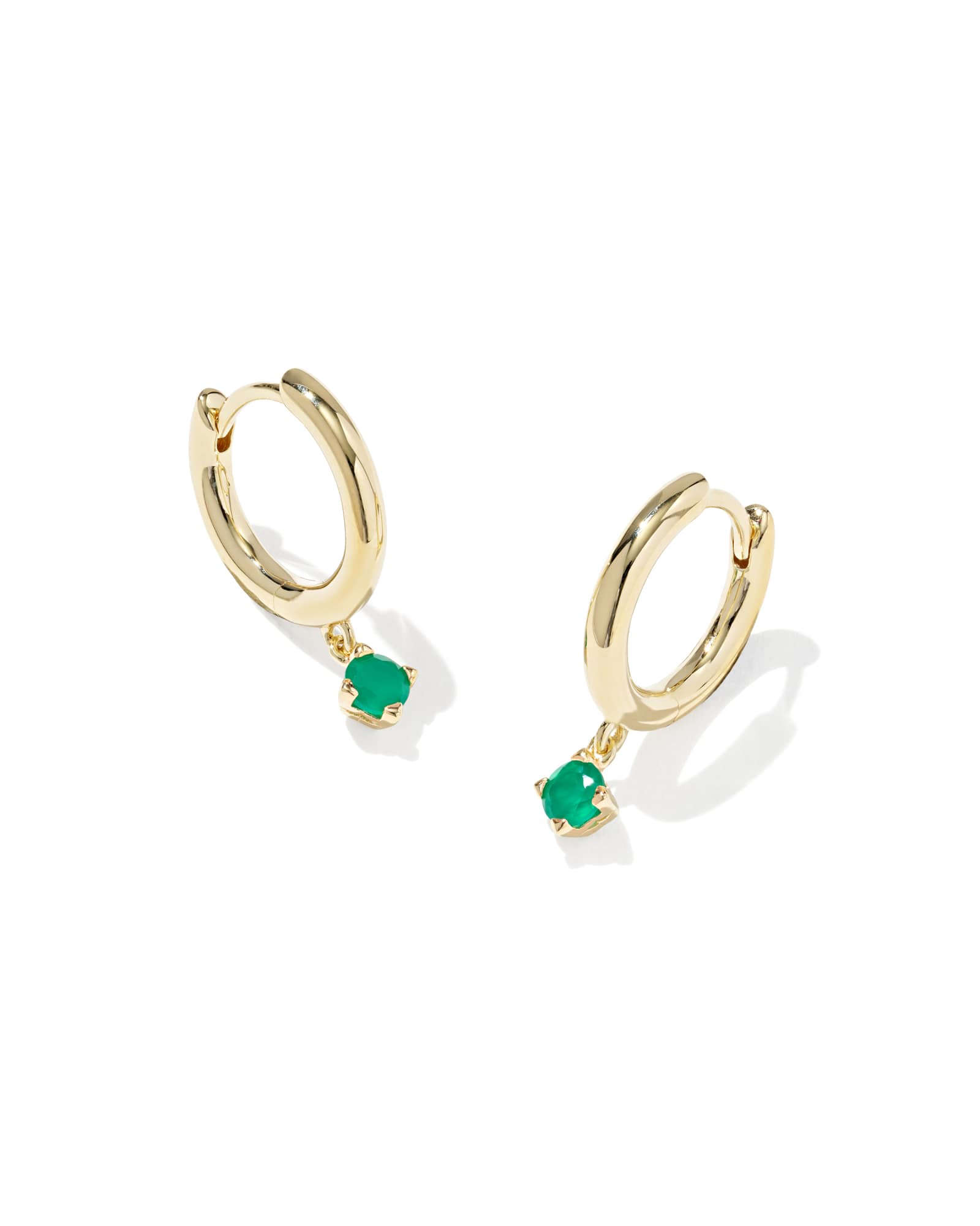Kendra Scott Maisie 18k Gold Vermeil May Huggie Earrings | Onyx
