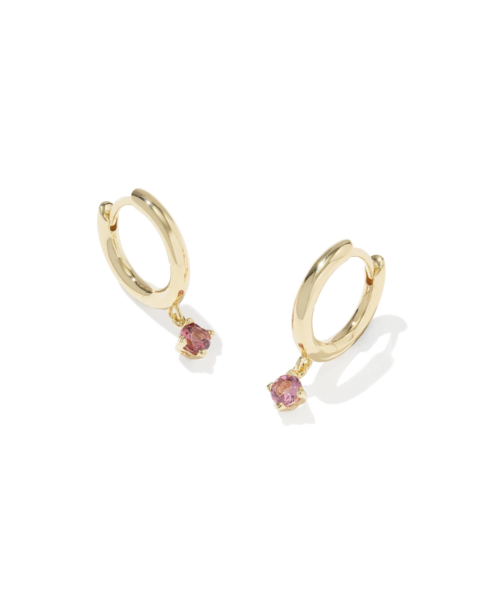 Kendra Scott Maisie 18k Gold Vermeil October Huggie Earrings | Tourmaline