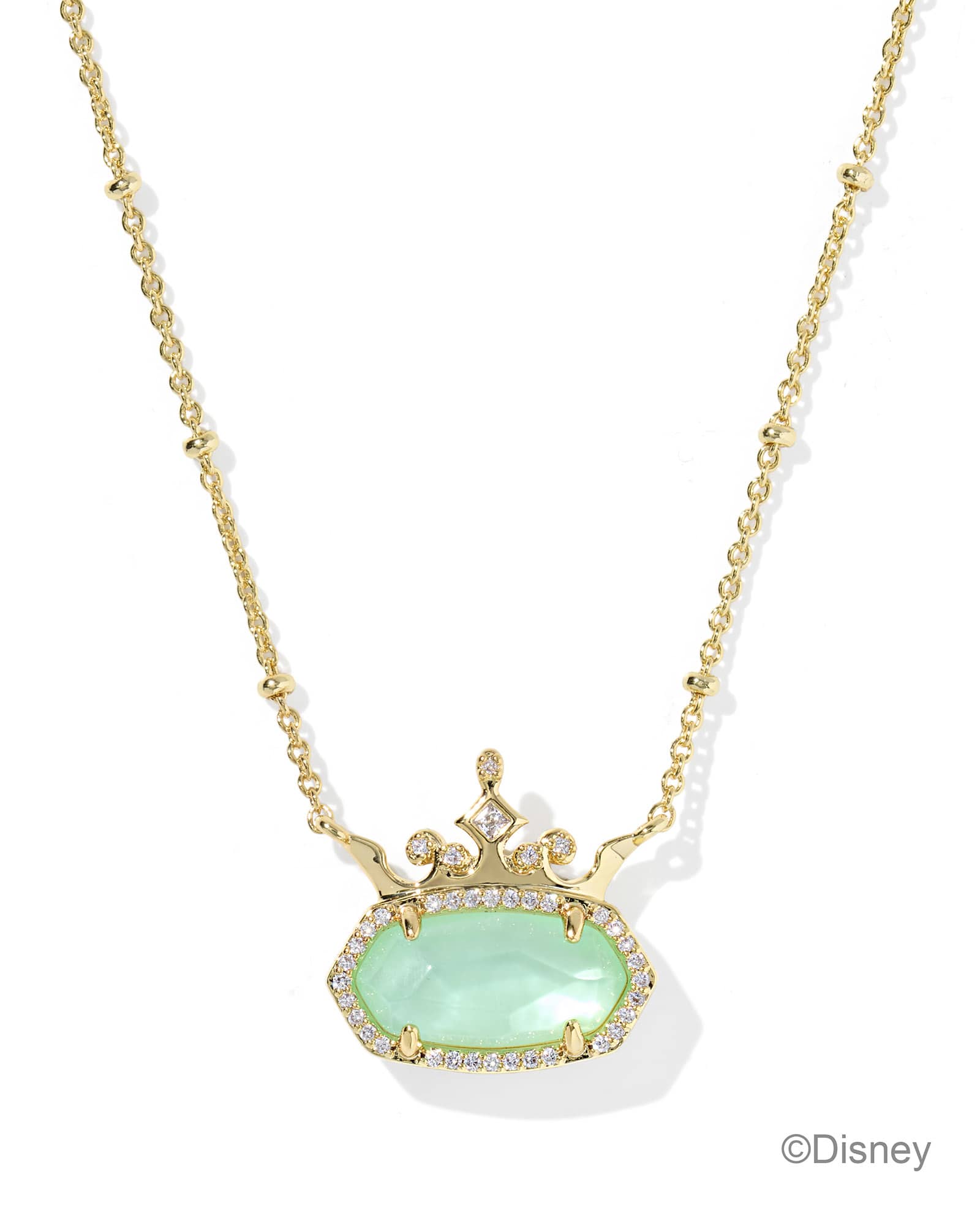 Kendra-Scott-Disney-Elisa-Princess-Short-Pendant-Necklace-Gold-Light-Green-Mother-Of-Pearl-00