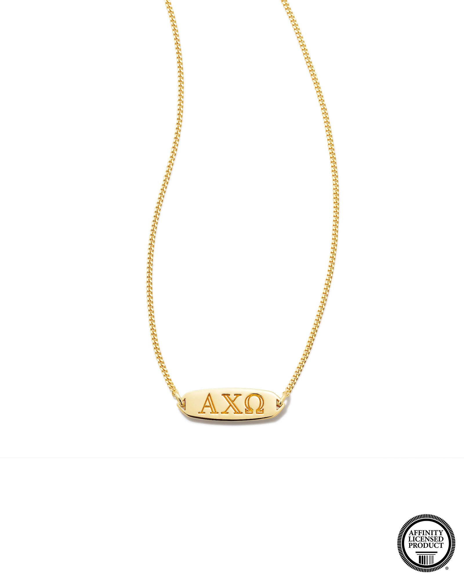 Kendra Scott Alpha Chi Omega Pendant Necklace in 18k Gold Vermeil | Sterling Silver