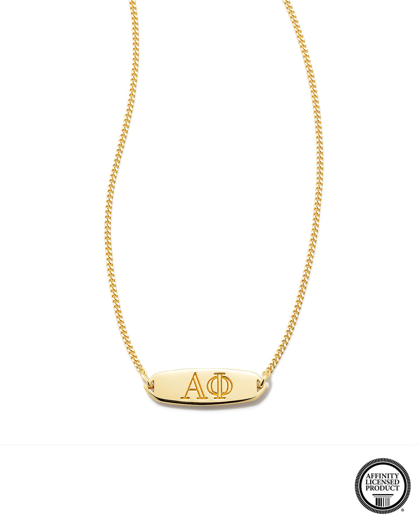 Kendra Scott Alpha Phi Pendant Necklace in 18k Gold Vermeil | Sterling Silver