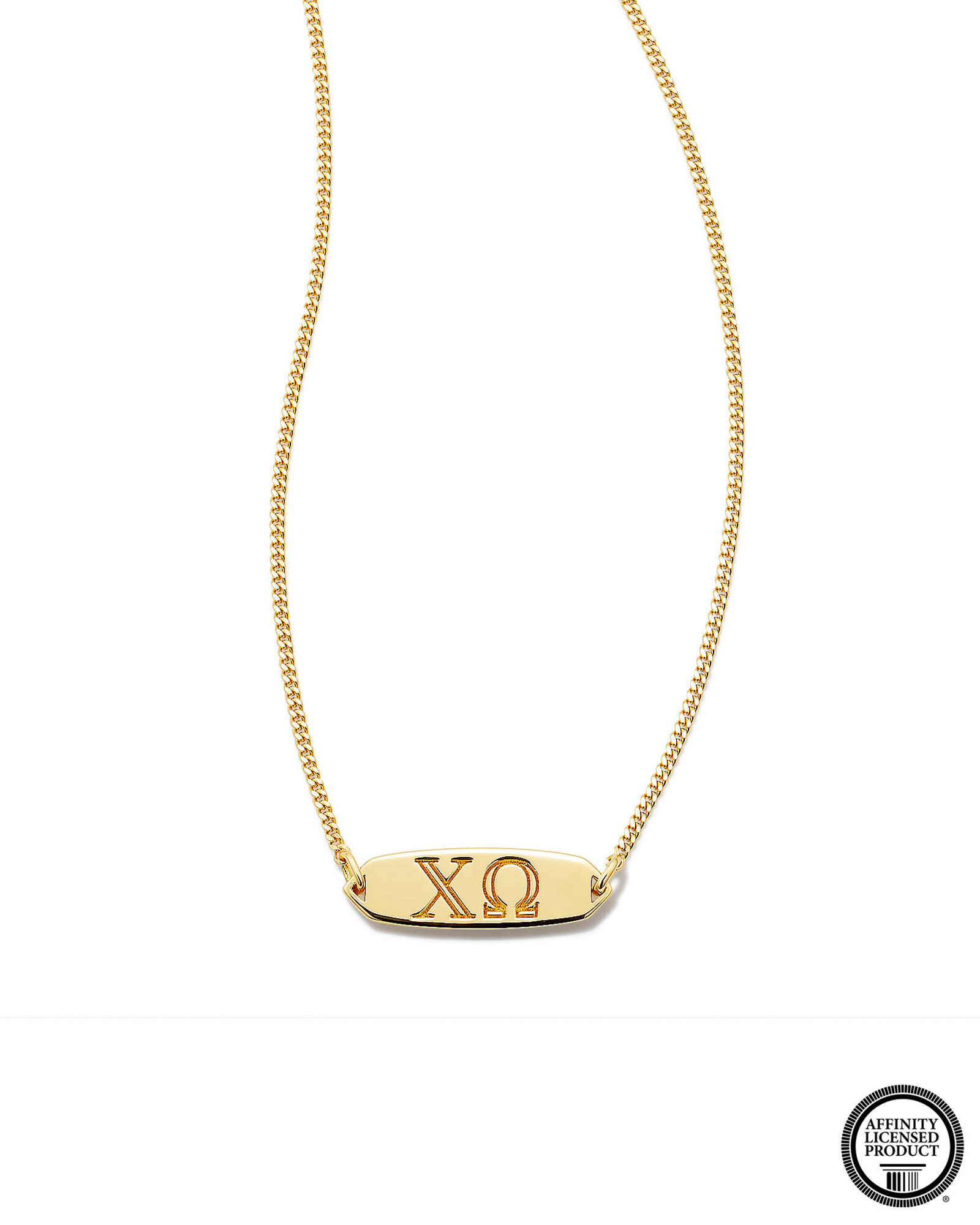 Kendra Scott Chi Omega Pendant Necklace in 18k Gold Vermeil | Sterling Silver