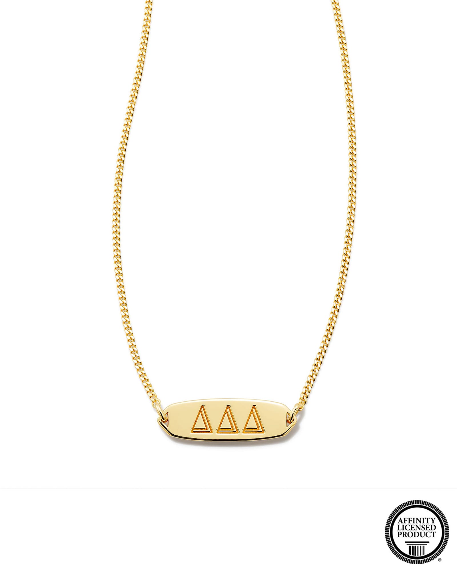 Kendra Scott Delta Delta Delta Pendant Necklace in 18k Gold Vermeil | Sterling Silver