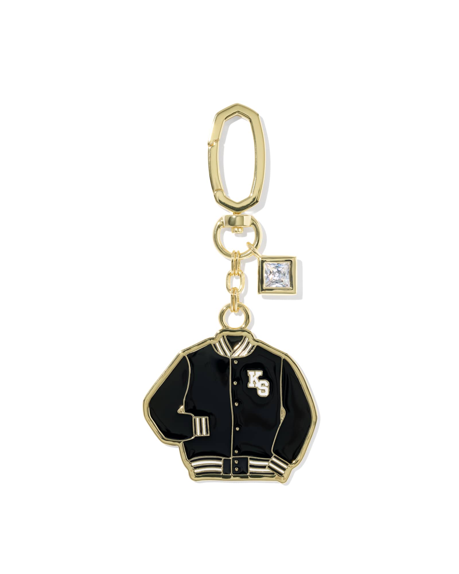 Kendra Scott Varsity Jacket Gold Bag Charm | Enamel