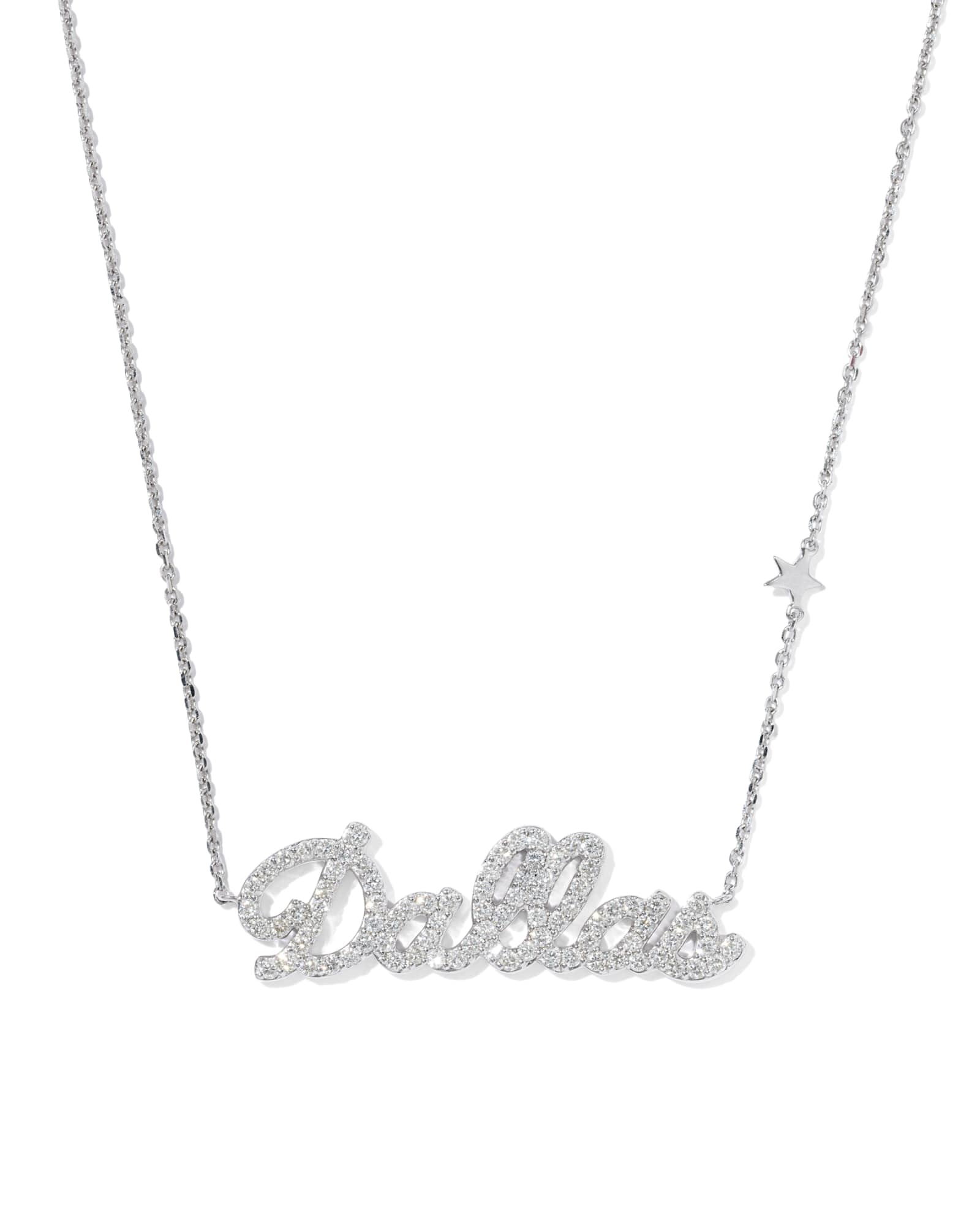 Kendra Scott 0.67 ct Lab Grown Diamond Dallas 14k White Gold Pendant Necklace | Lab Diamond