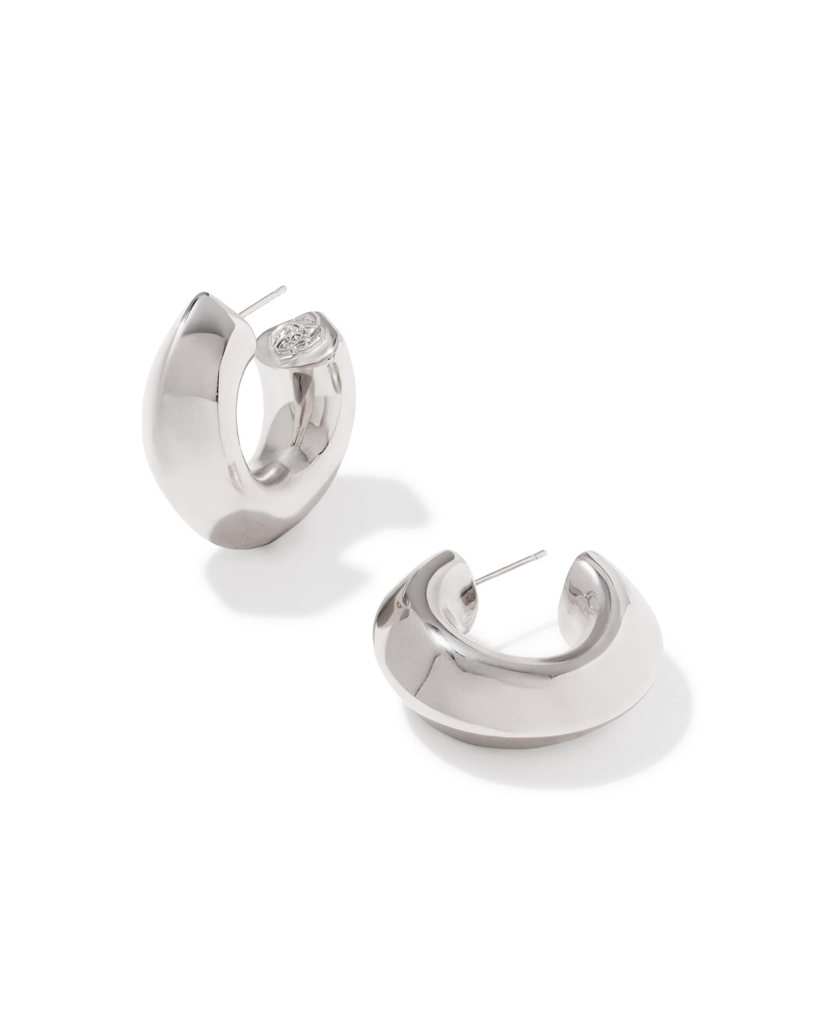 Kendra Scott Embry Silver Hoop Earrings | Metal