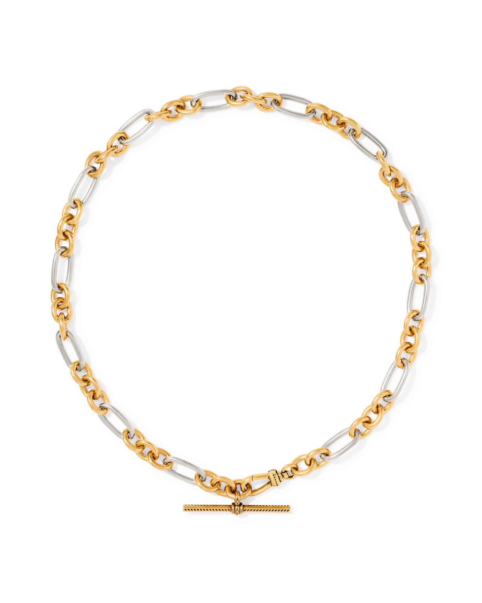 Embry Vintage Mixed Metal Link and Chain Necklace