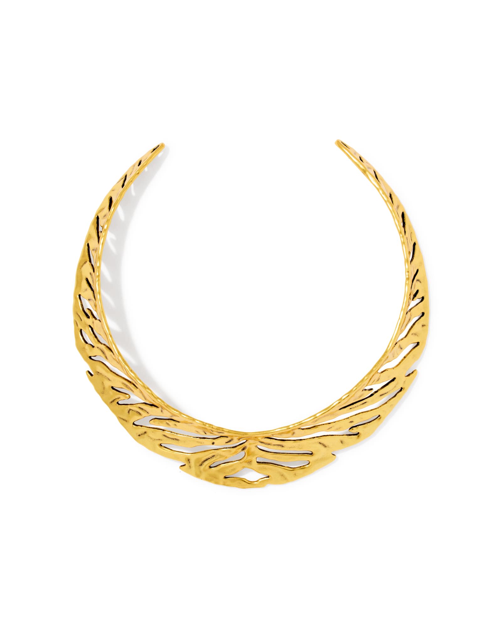 Kendra Scott Tiger Striped Daphne Vintage Gold Statement Necklace | Mother Of Pearl