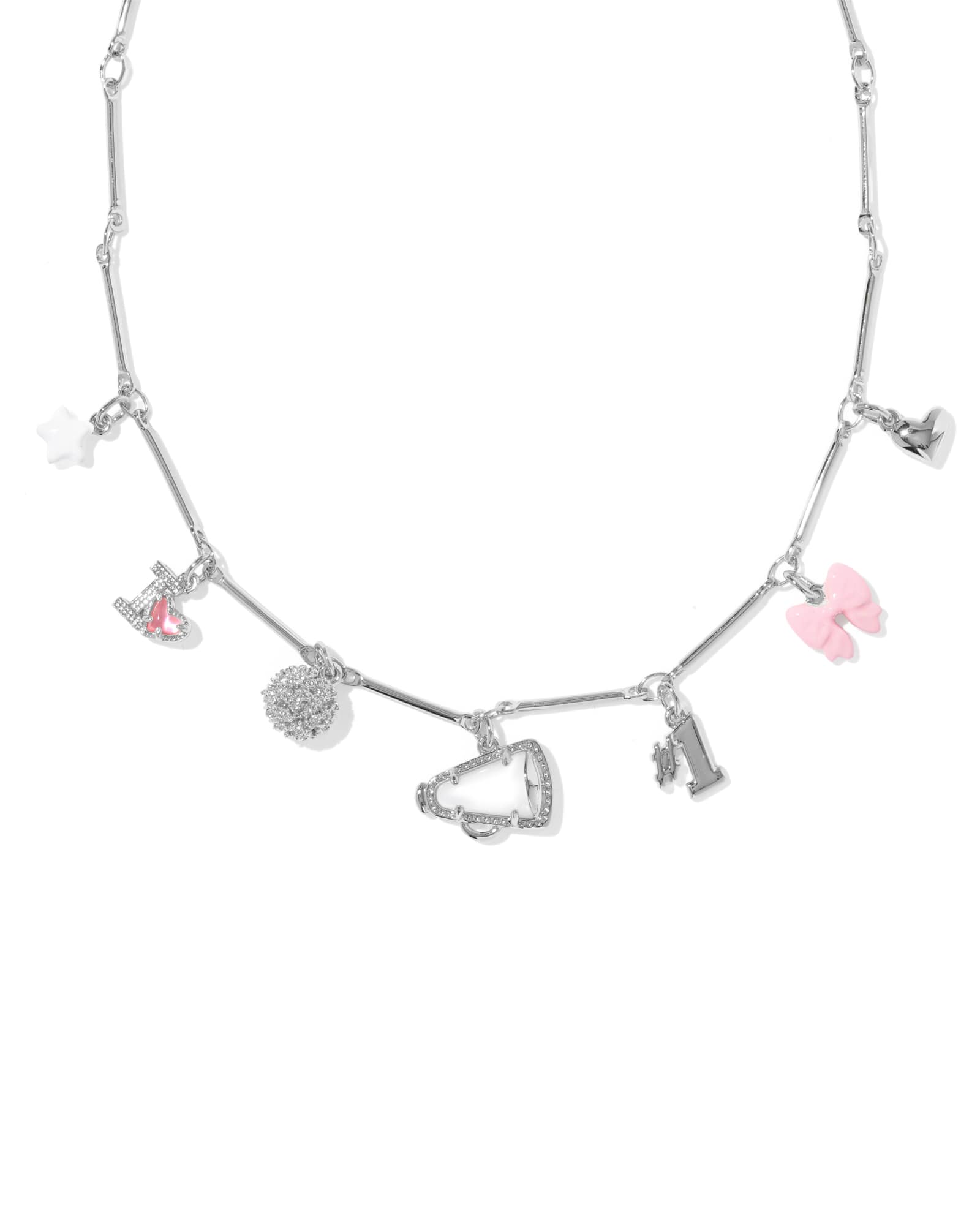 Kendra Scott Cheer Silver Charm Necklace | Mix/Metal Rhodium
