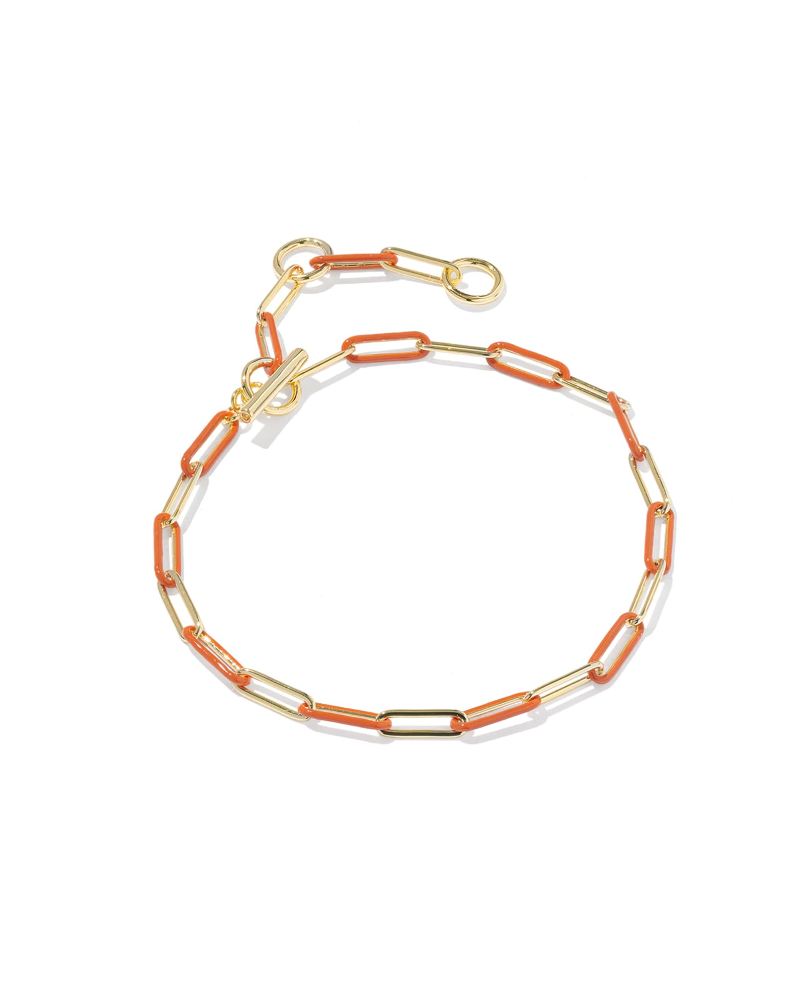 Kendra Scott Courtney Gold Link and Chain Bracelet | Enamel