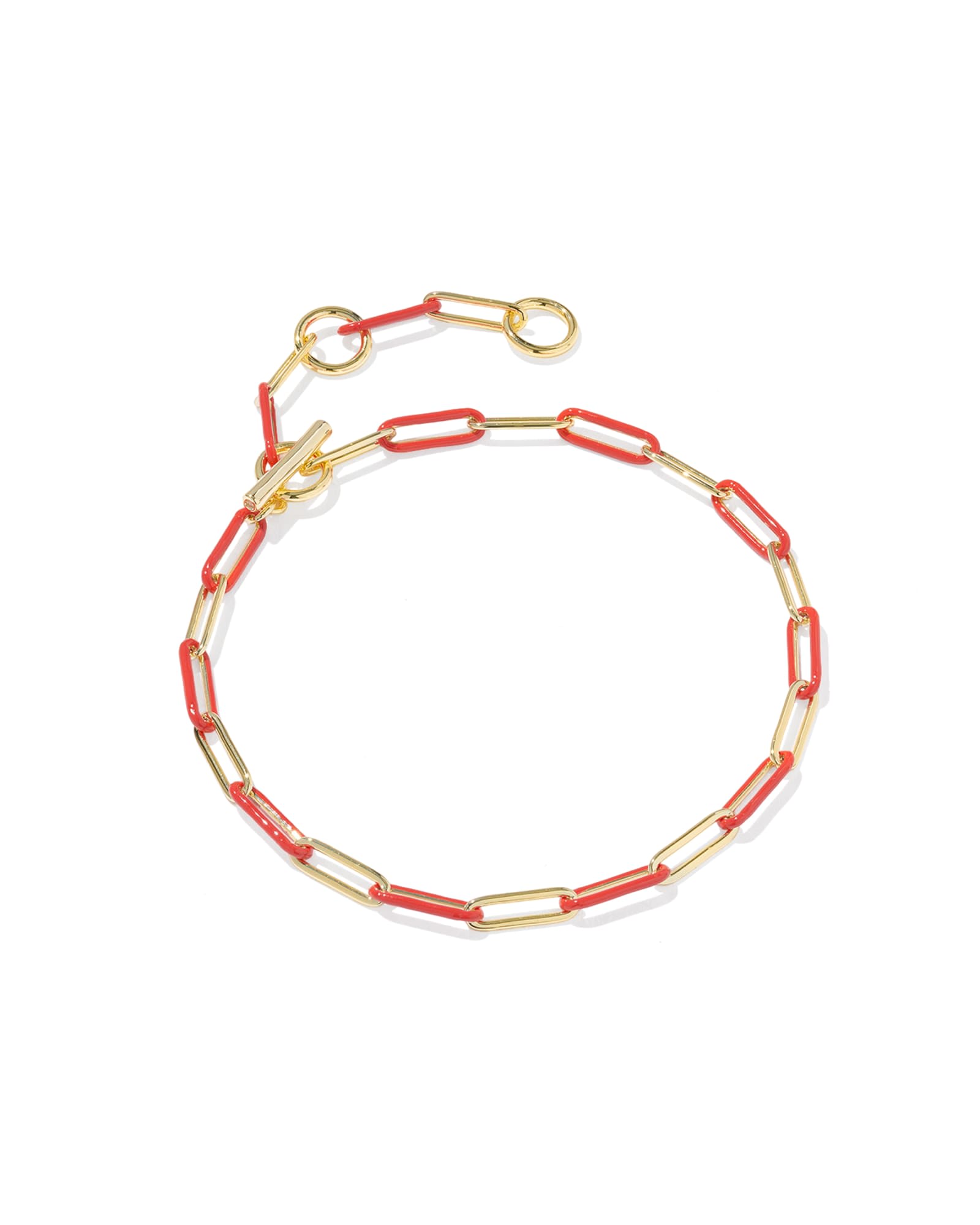 Kendra Scott Courtney Gold Link and Chain Bracelet | Enamel