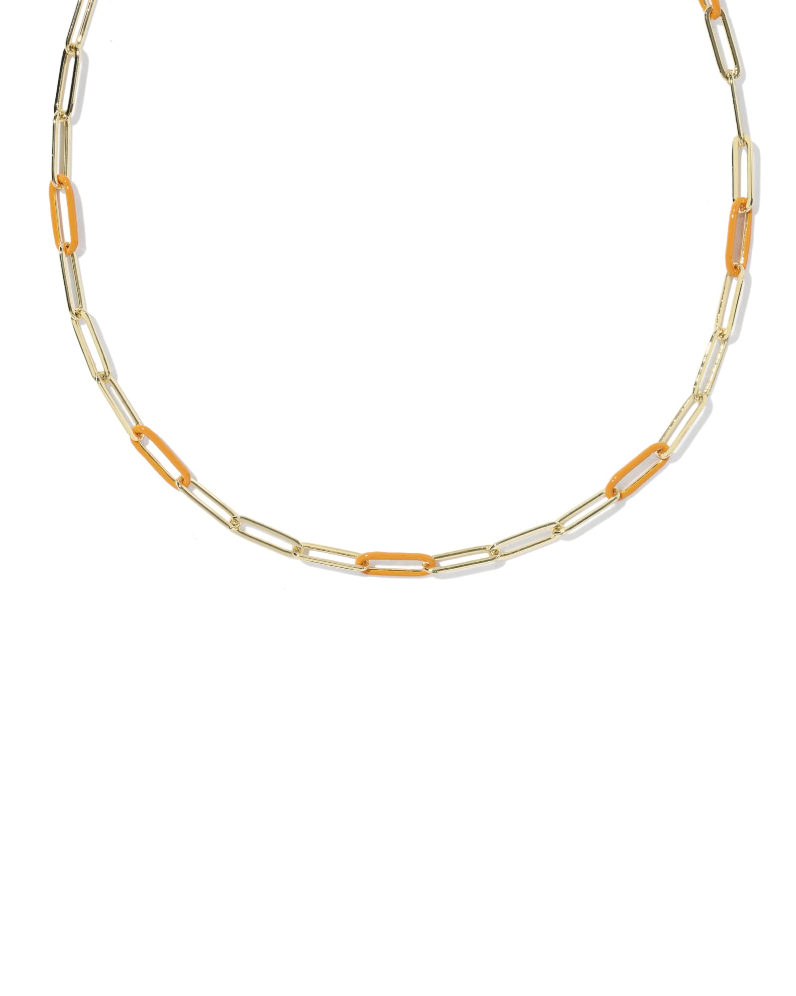 Kendra Scott Courtney Gold Enamel Link and Chain Necklace | Enamel/Metal
